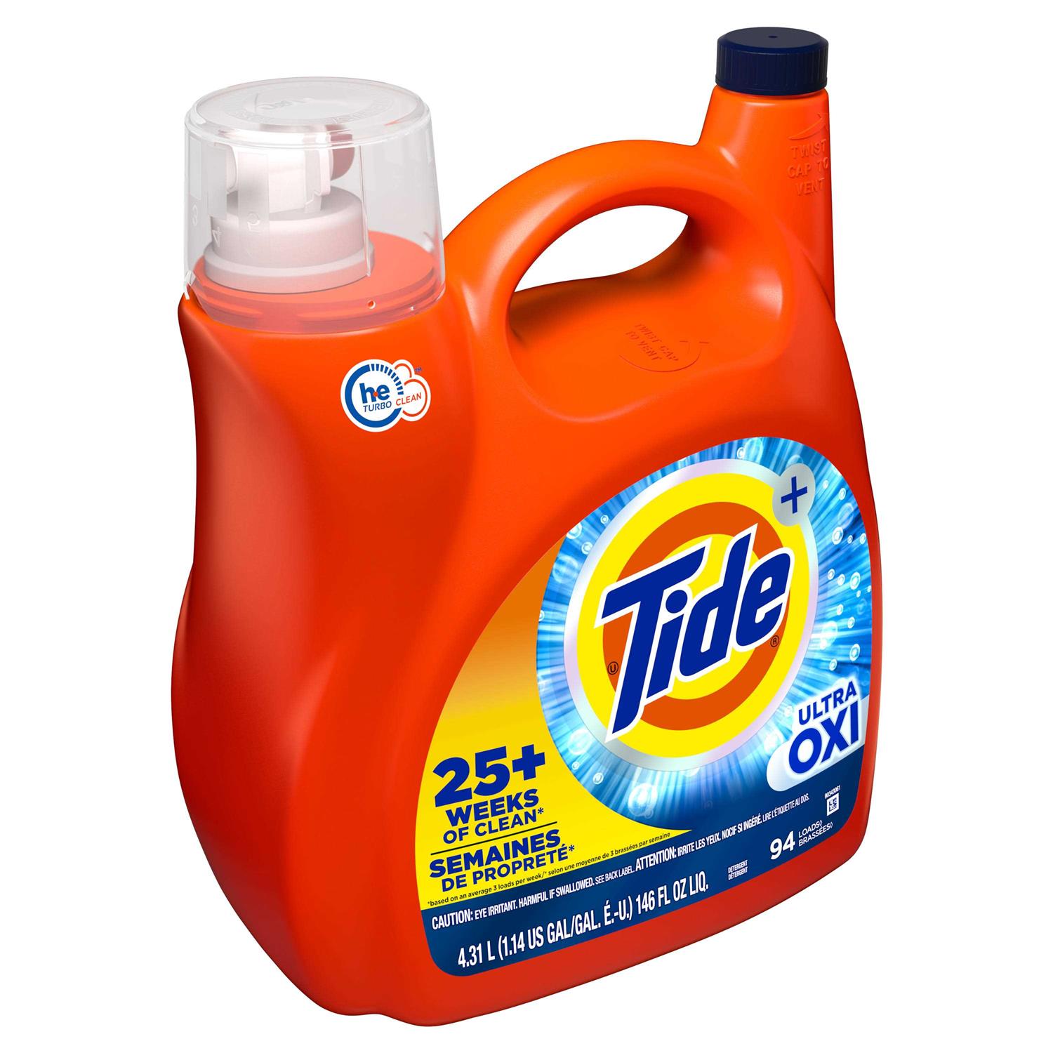 Tide Laundry Detergent Liquid Ultra Oxi - Image 4