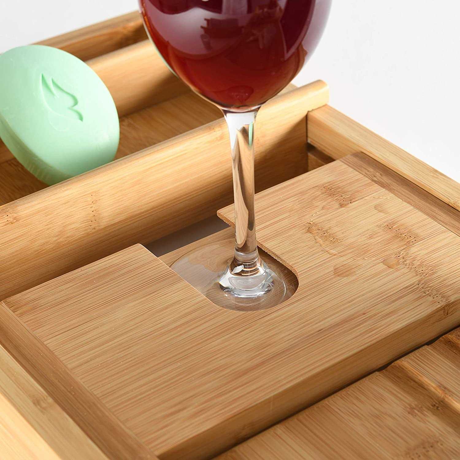 Bambusi Luxury Bamboo Bathtub Caddy Tray - Image 3