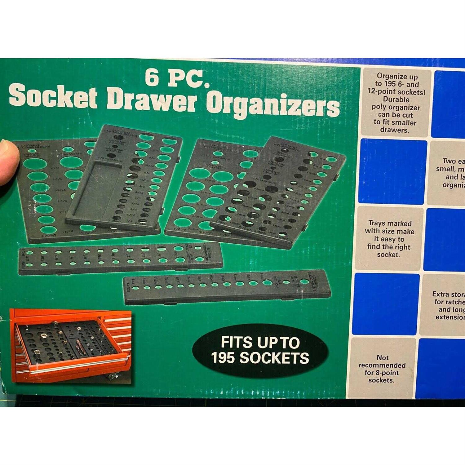 sonny Battery shop 6 Piece Socket Drawer Organizers for up to 195 sockets! Worldwide Shipping! - Image 5
