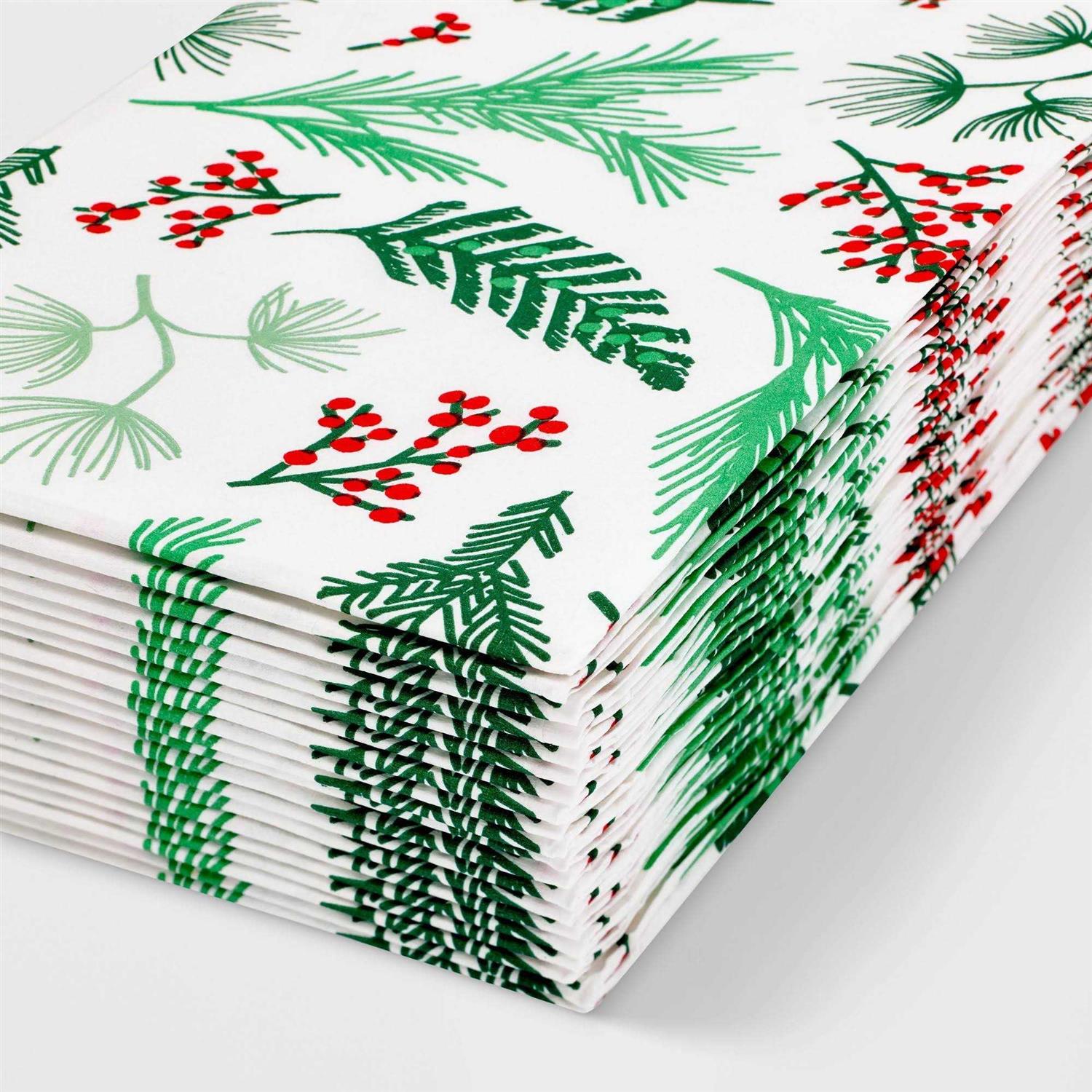 Spritz 20ct Holly Holiday Guest Towel - Image 3