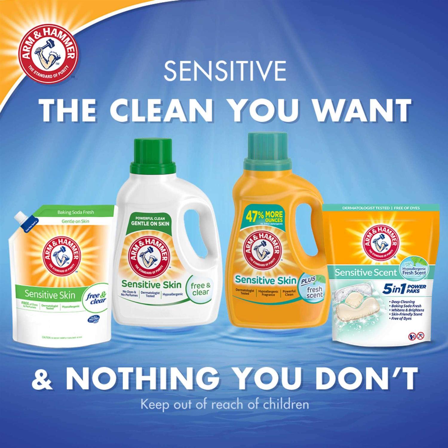 Arm & Hammer Sensitive Skin Free Clear Laundry Detergent - Image 5