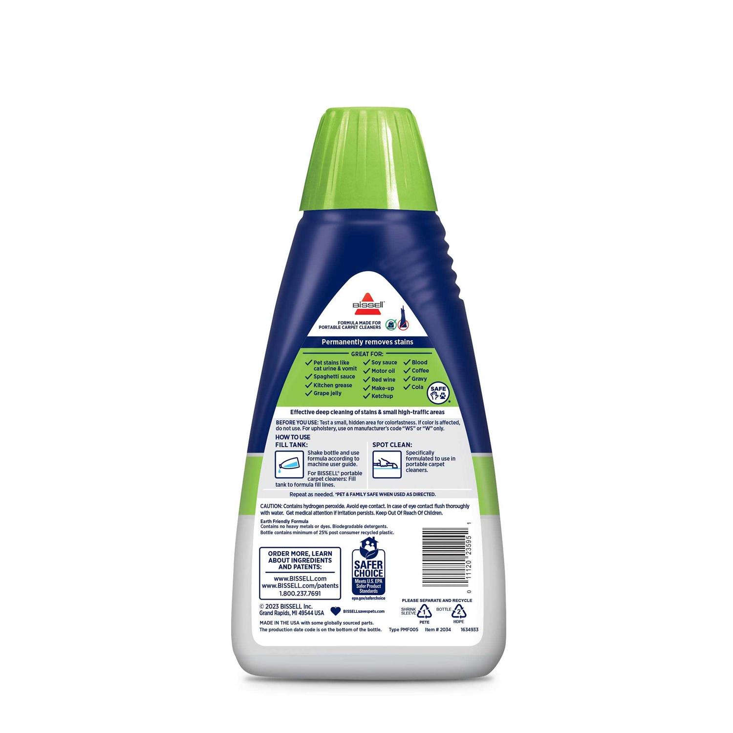 Bissell PET PRO OXY Spot & Stain Formula for Portable Carpet Cleaners - Image 5