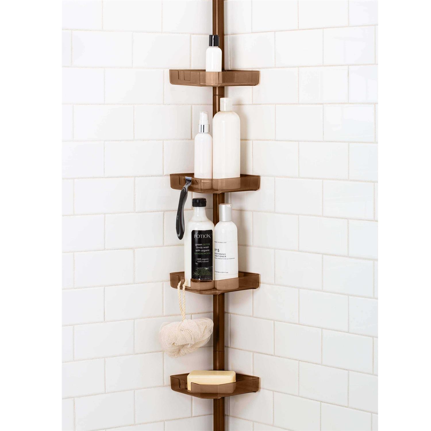 Bath Bliss 4 Tier Tension Corner Shower Organizer Caddy - Image 5