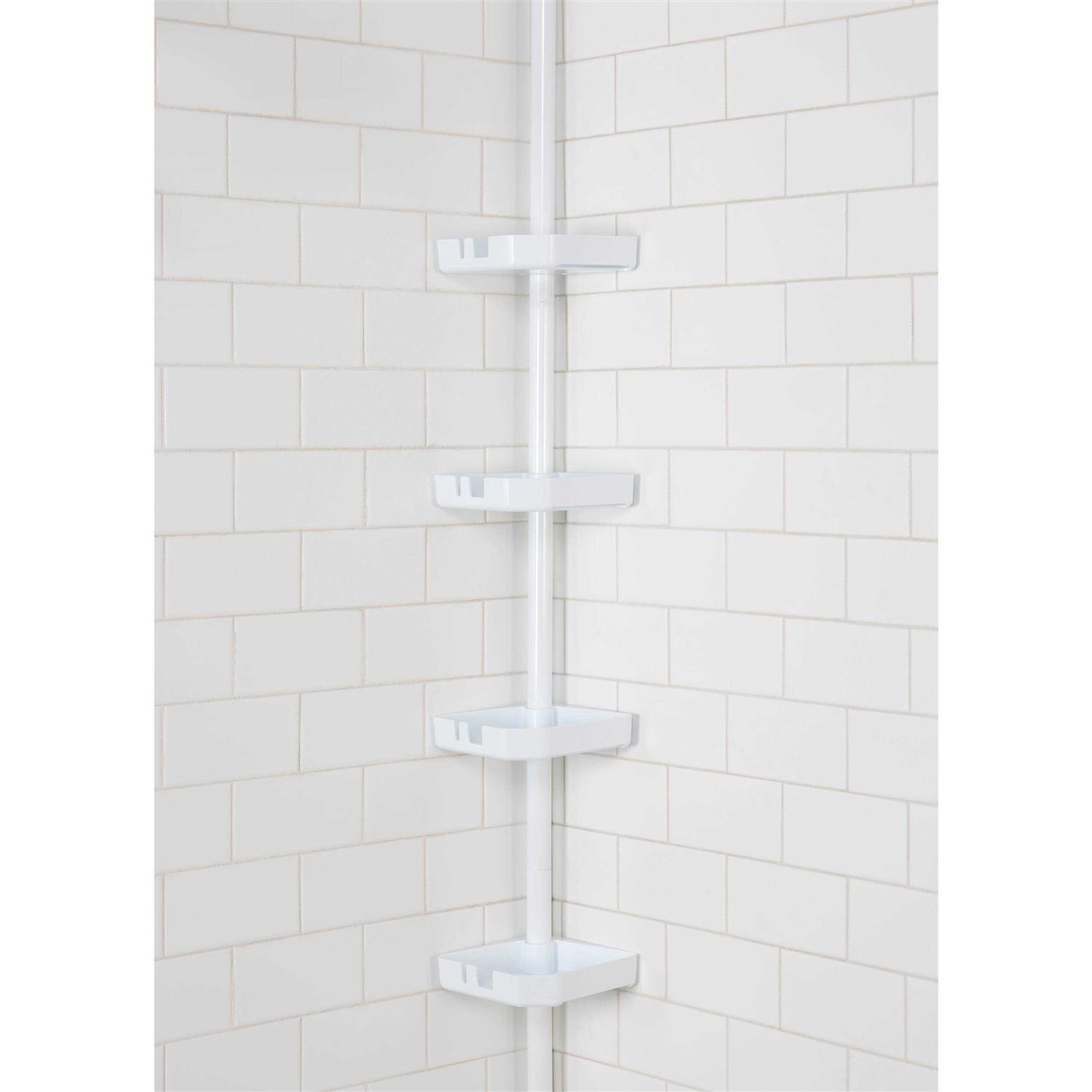 Bath Bliss 4 Tier Tension Corner Shower Organizer Caddy - Image 3