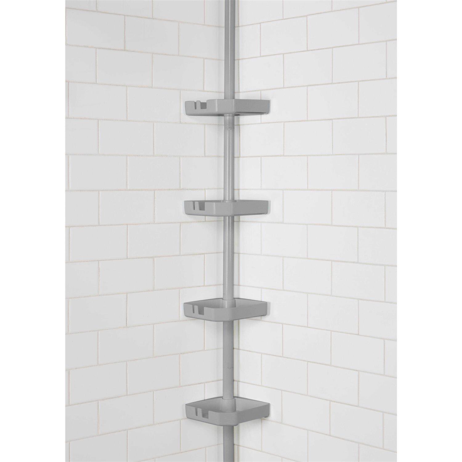 Bath Bliss 4 Tier Tension Corner Shower Organizer Caddy - Image 4