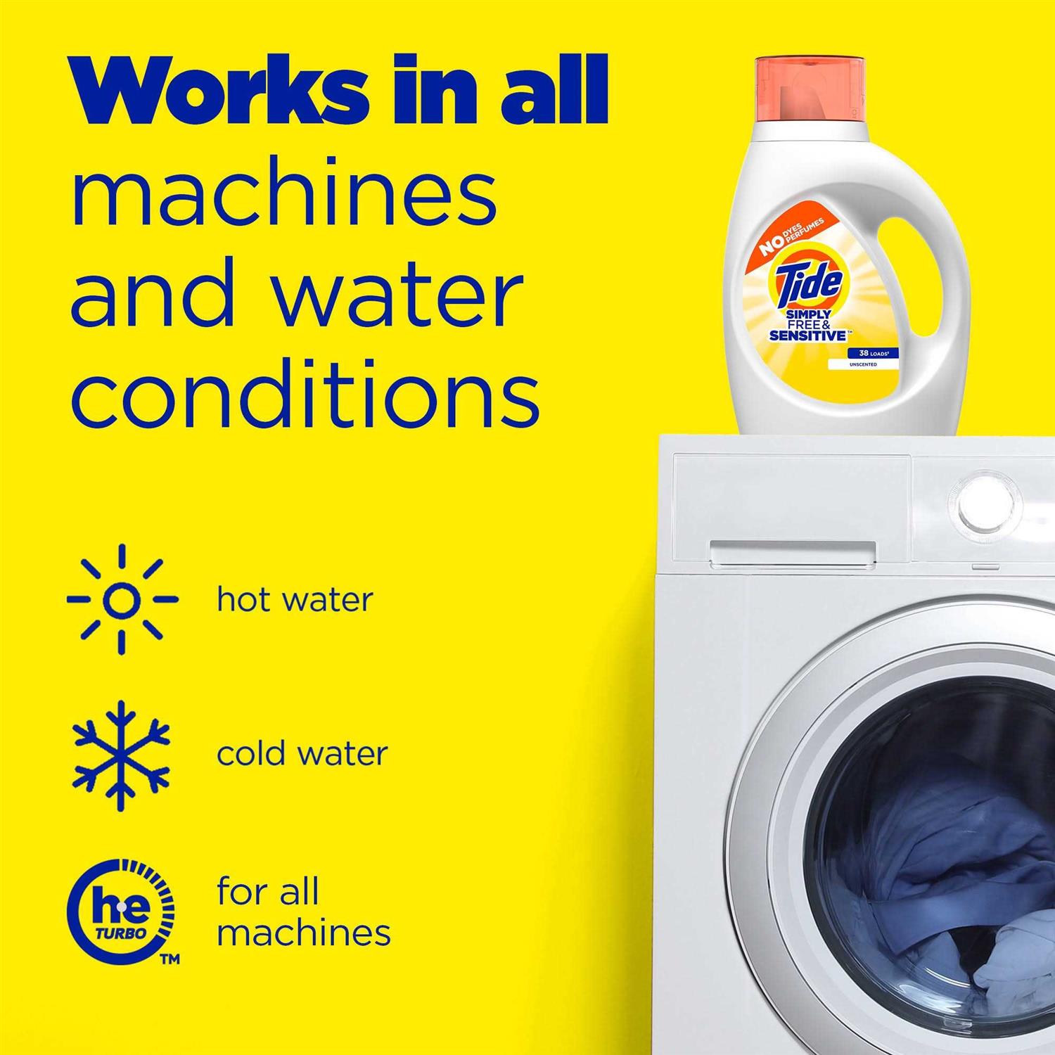 Tide Simply Free Sensitive Liquid Laundry Detergent - Image 3