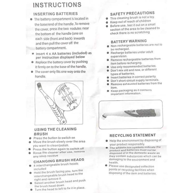 Stardrops The Pink Stuff The Miracle Scrubber Kit 2 Tubs of The Miracle Cleaning Paste With Electric Scrubber Tool and 4 Cleaning Brush Heads - Image 3