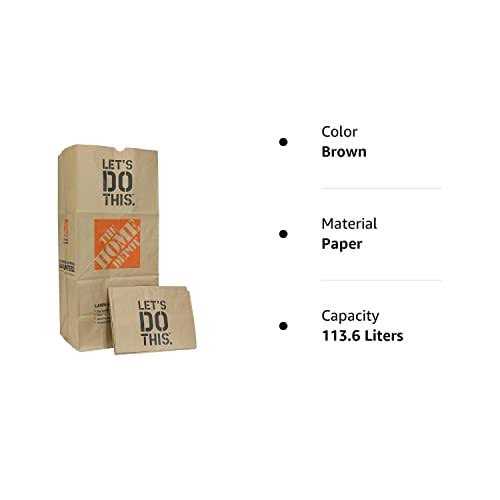 The Home Depot 49022-25pk Heavy Duty Brown Paper Lawn and Refuse Bags for Home and Garden - Image 4