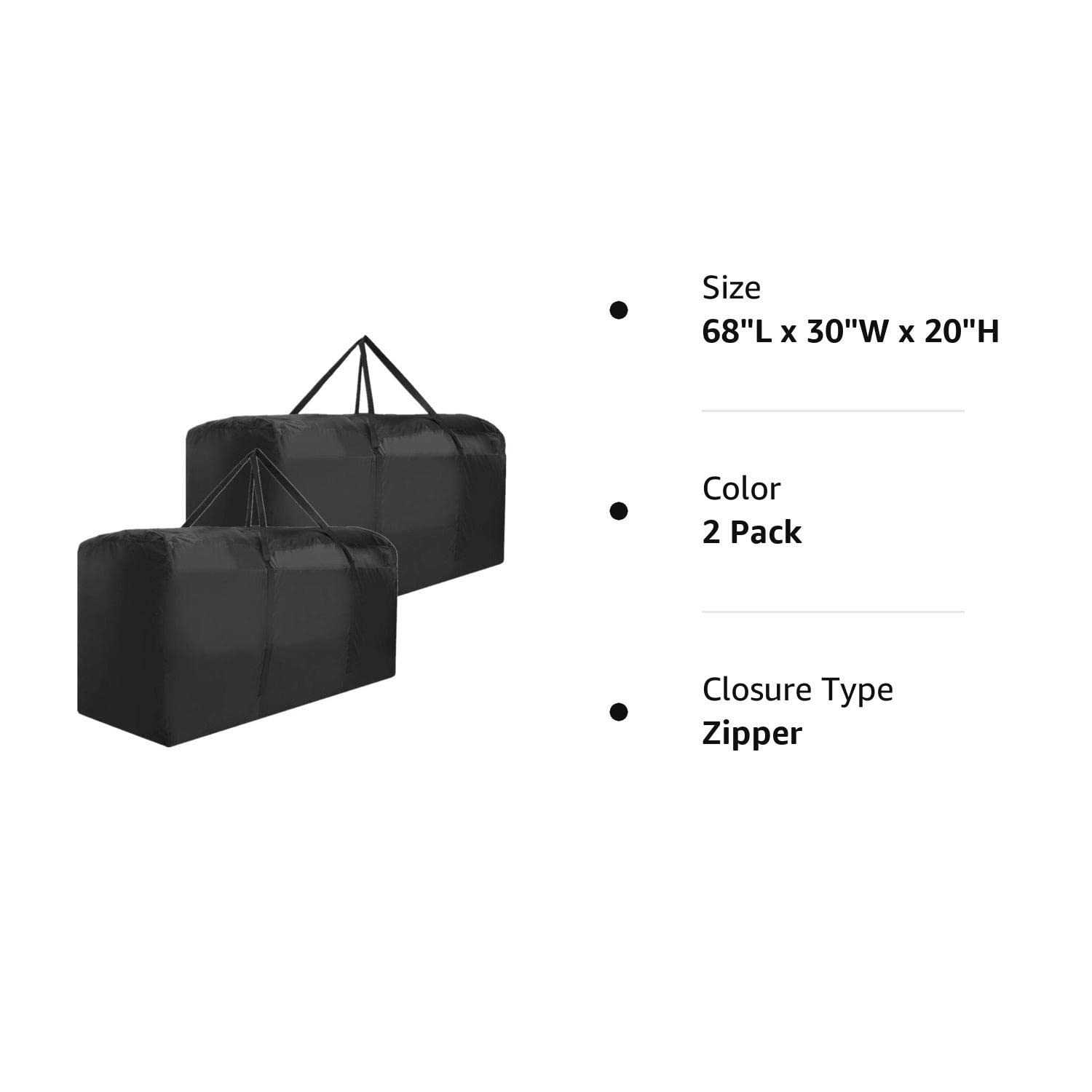 Bicherub Outdoor Cushion Storage Bag Waterproof Extra Large Protective Zippered Patio Cushion Storage Bags Furniture Storage Bag with Handles - Image 5