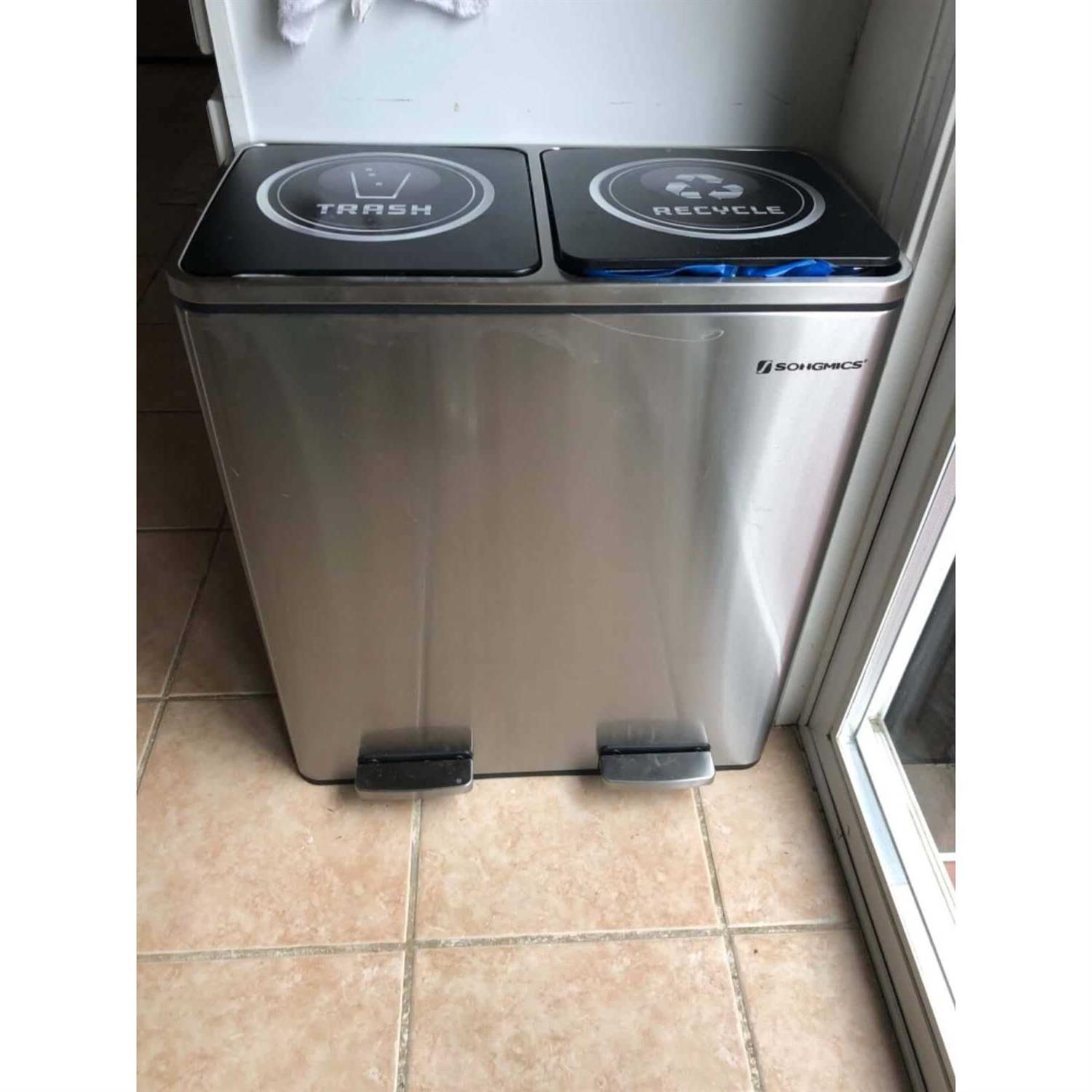 SONGMICS 2 x 30L Kitchen Trash Can - Image 5