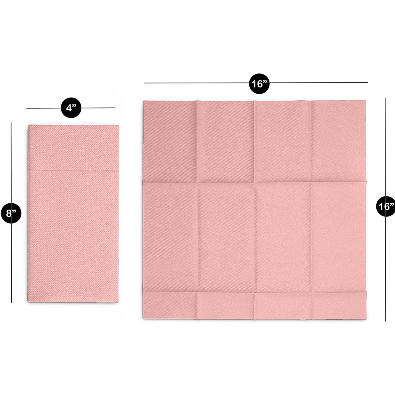 BloominGoods Disposable Linen-Feel Dinner Napkins with Built-in Flatware Pocket 50-Pack - Image 4