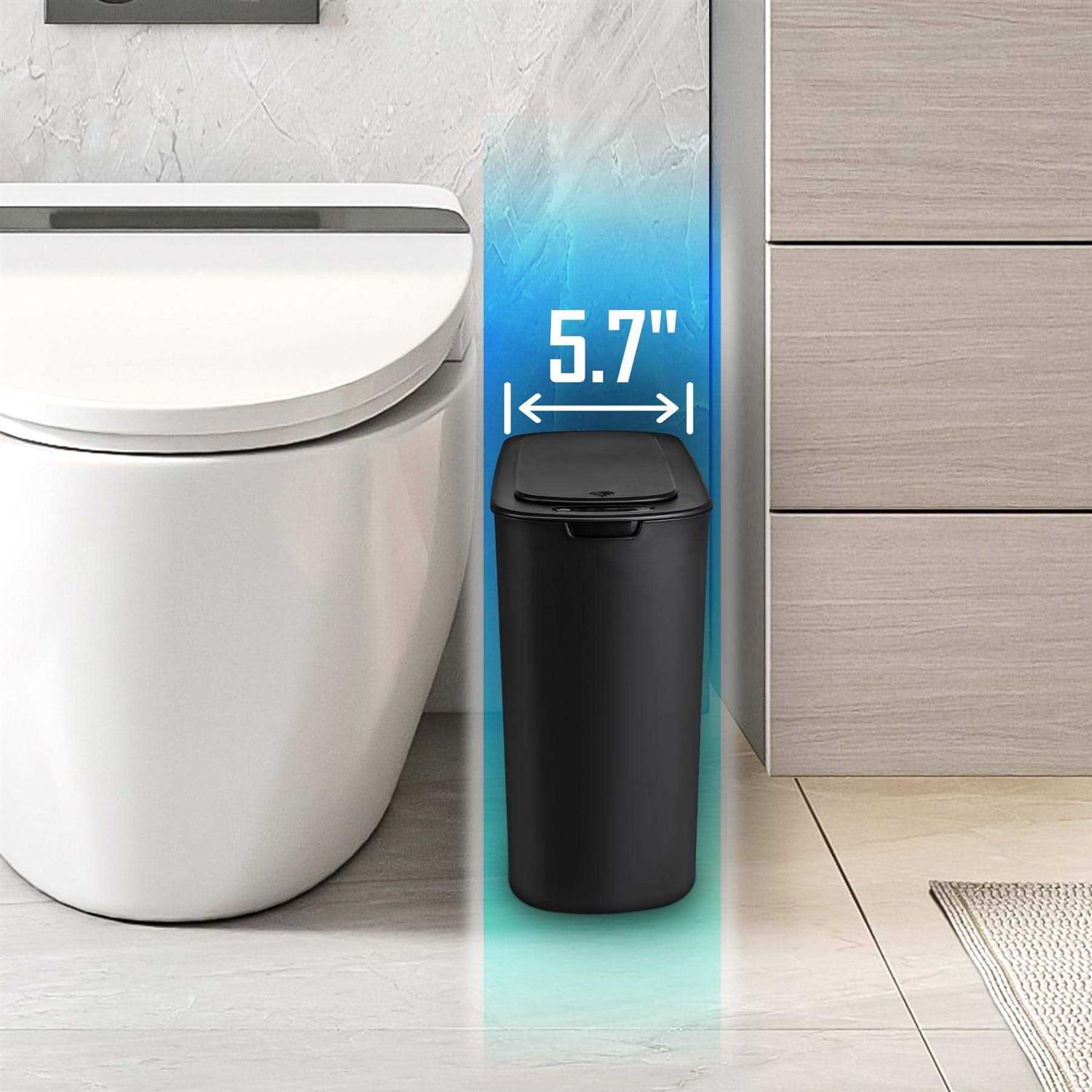 Cesun Automatic Motion Sensor Bathroom Trash Can with Lid 2.6 Gallon Touchless Trash Bin - Image 5