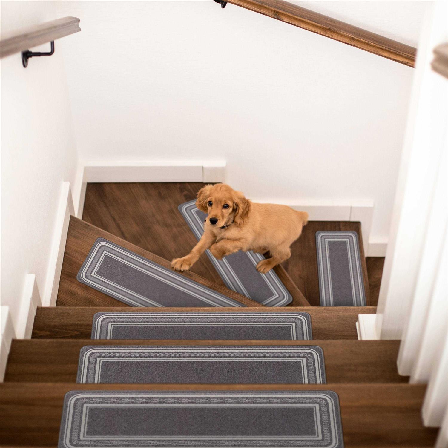 Beverly Rug Non Slip Bordered Stair Treads for Wooden Steps Indoor - Image 5
