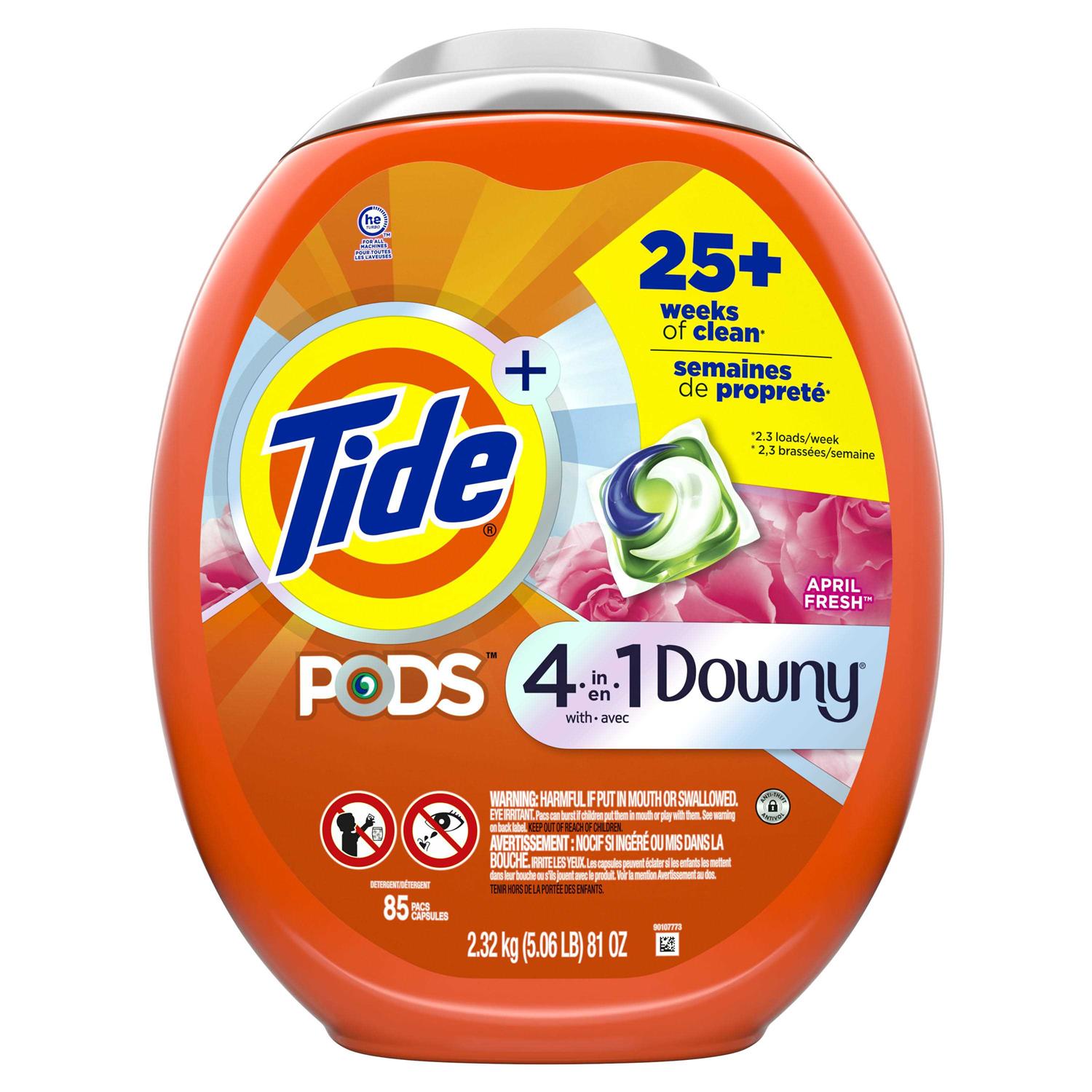 Tide Pods with Downy April Fresh HE Laundry Detergent - Image 4