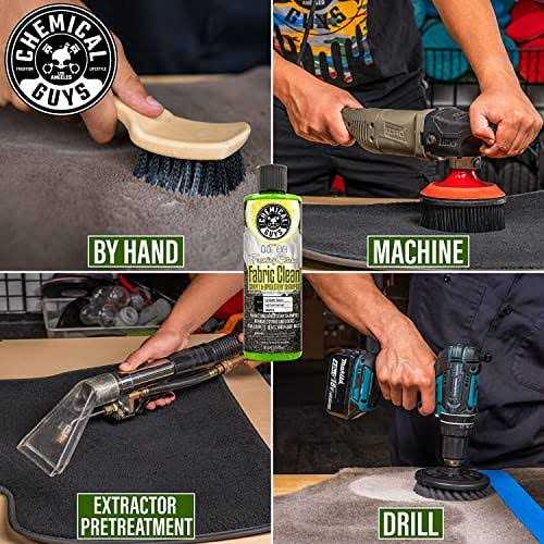 Chemical Guys CWS203 Hol315 Foaming Citrus Fabric Clean Easy-to-Use Drill Brush Carpet & Upholstery Fabric Cleaning Kit - Image 4