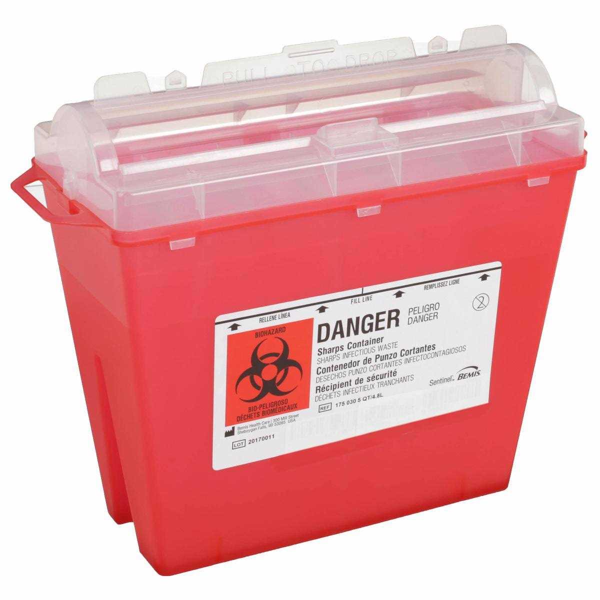 Bemis Healthcare 5 Quart Sharps Container - Image 4
