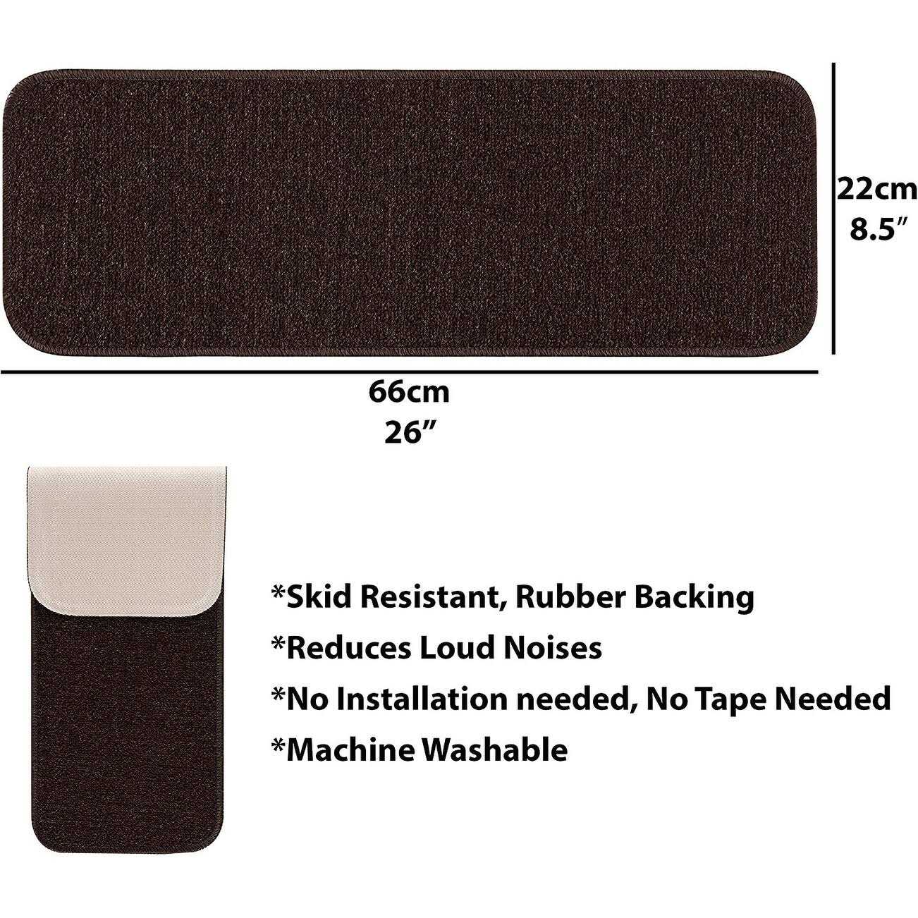 Beverly Rug Indoor Non Slip Carpet Stair Treads - Image 3