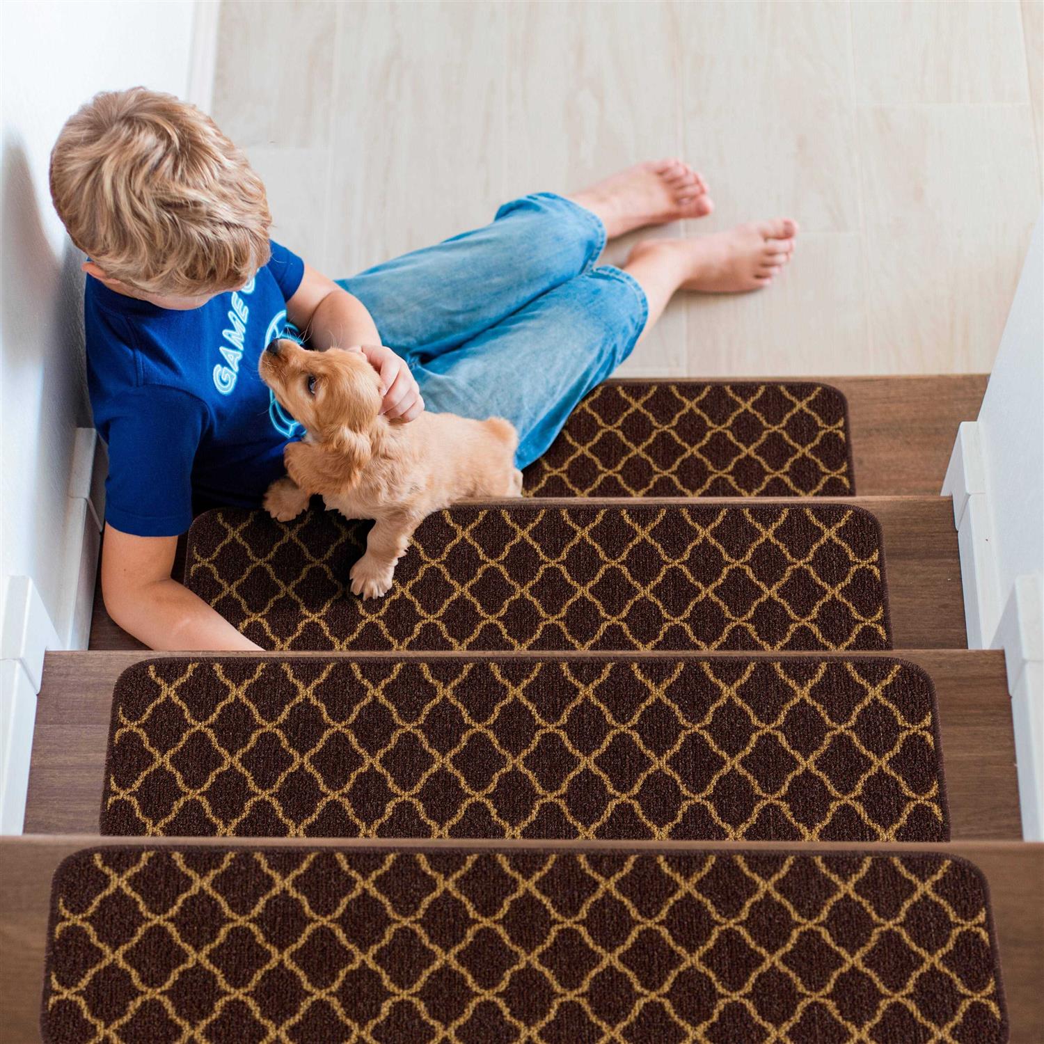Beverly Rug Indoor Non Slip Carpet Stair Treads - Image 5