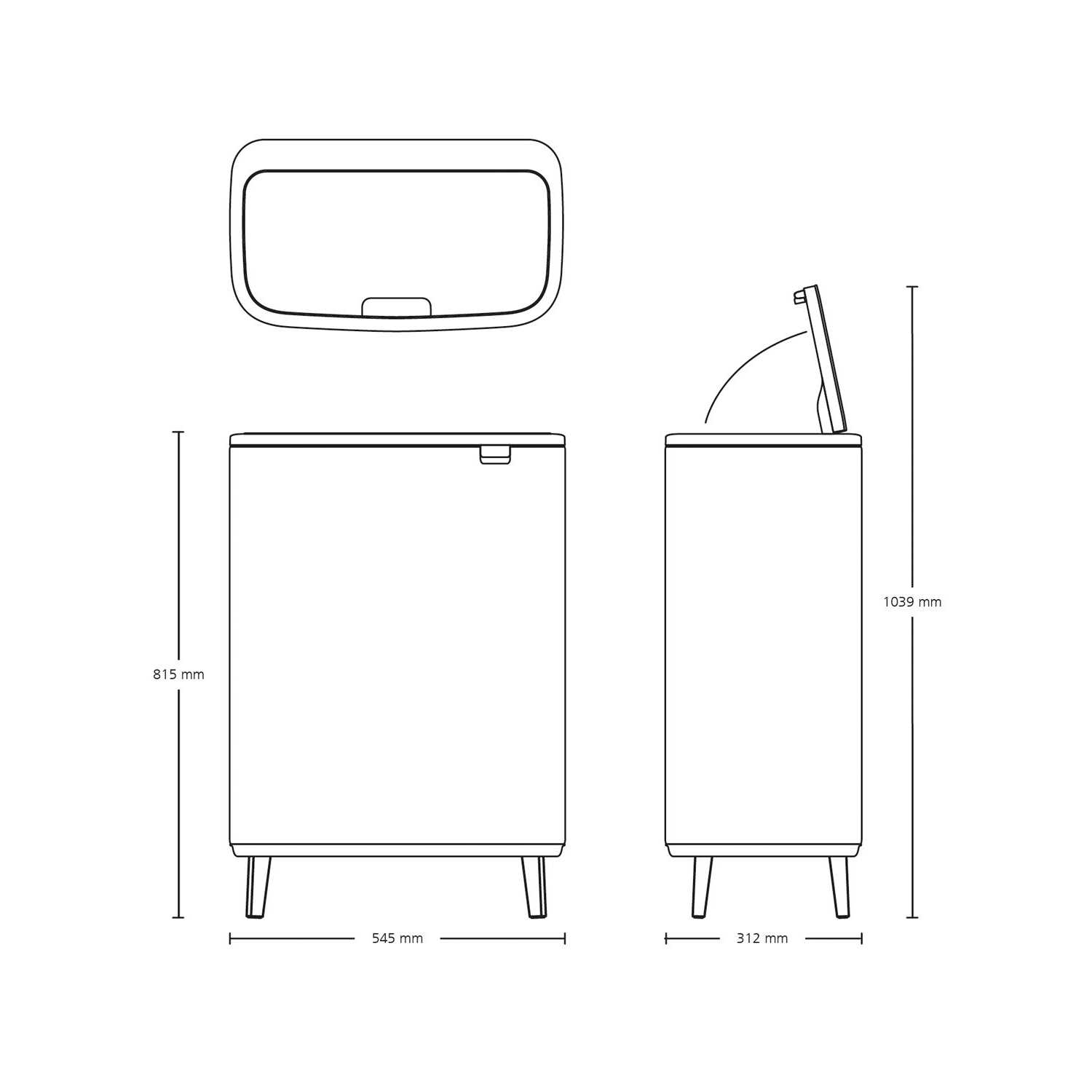 Brabantia Bo Touch Top Hi Can - Image 5