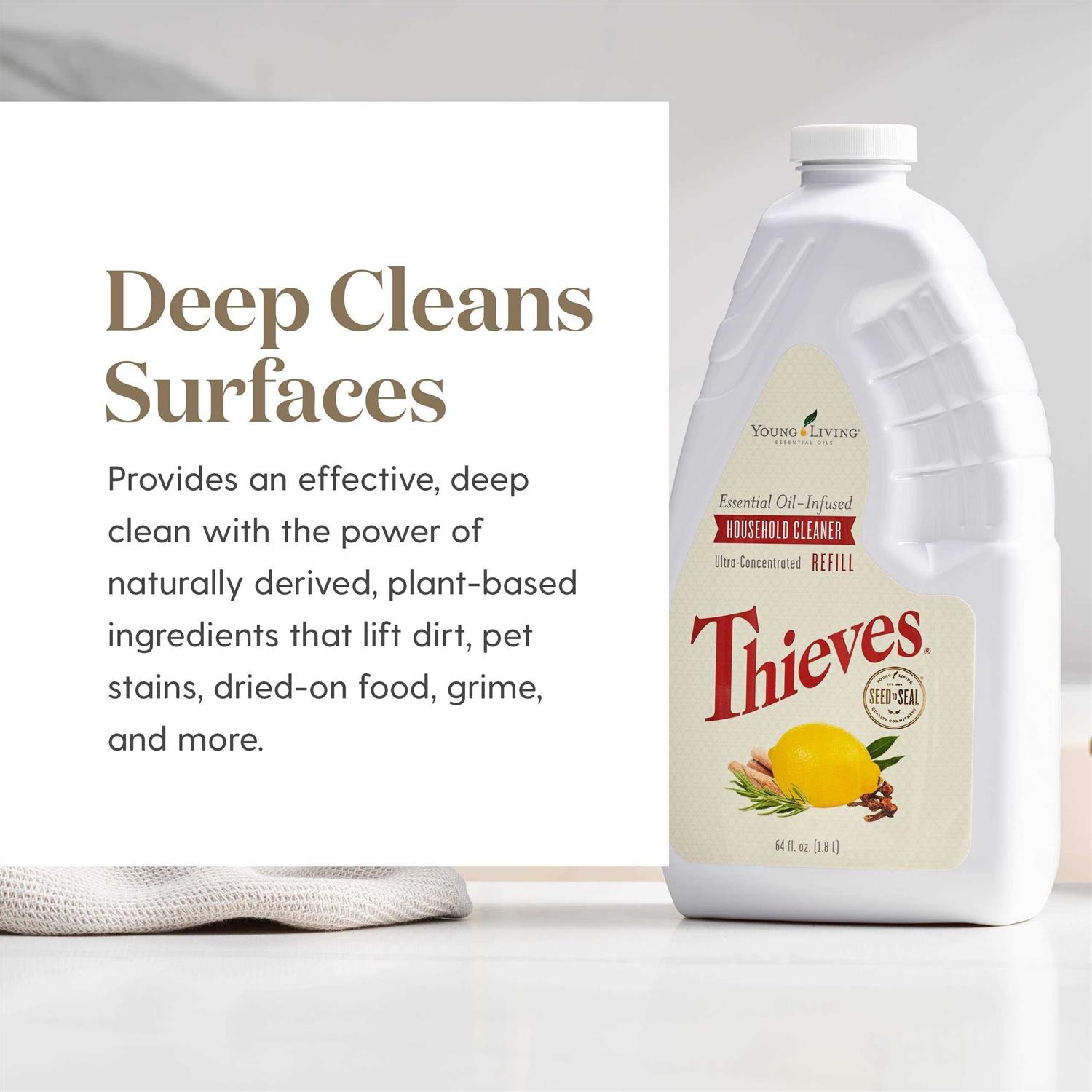 Thieves Household Cleaner Refill 64oz By Young Living Essential Oils,64 Fl.oz - Image 3