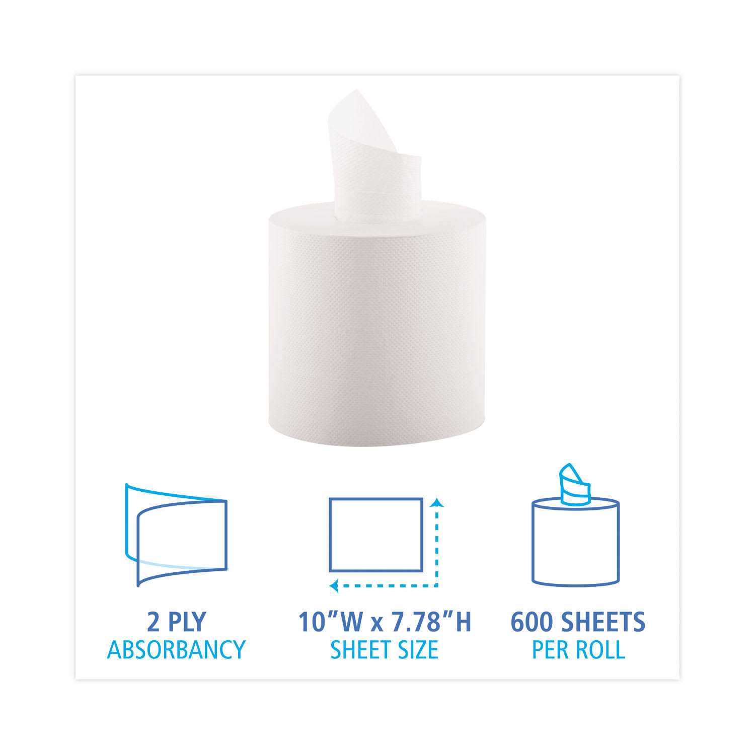 Boardwalk 2-Ply Perforated Center-Pull Hand Towels - Image 3