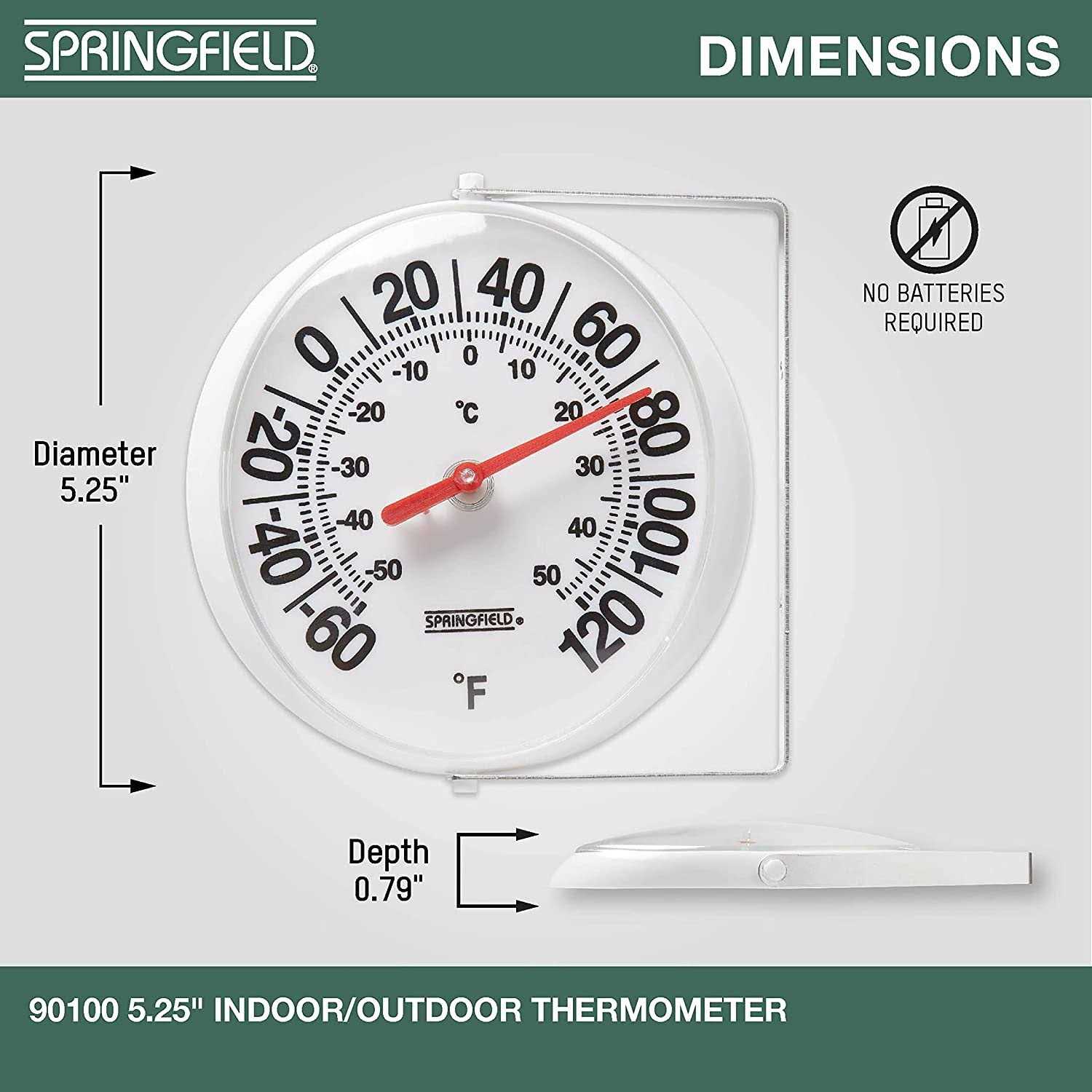 Springfield Big and Bold Thermometer with Mounting Bracket - Image 4