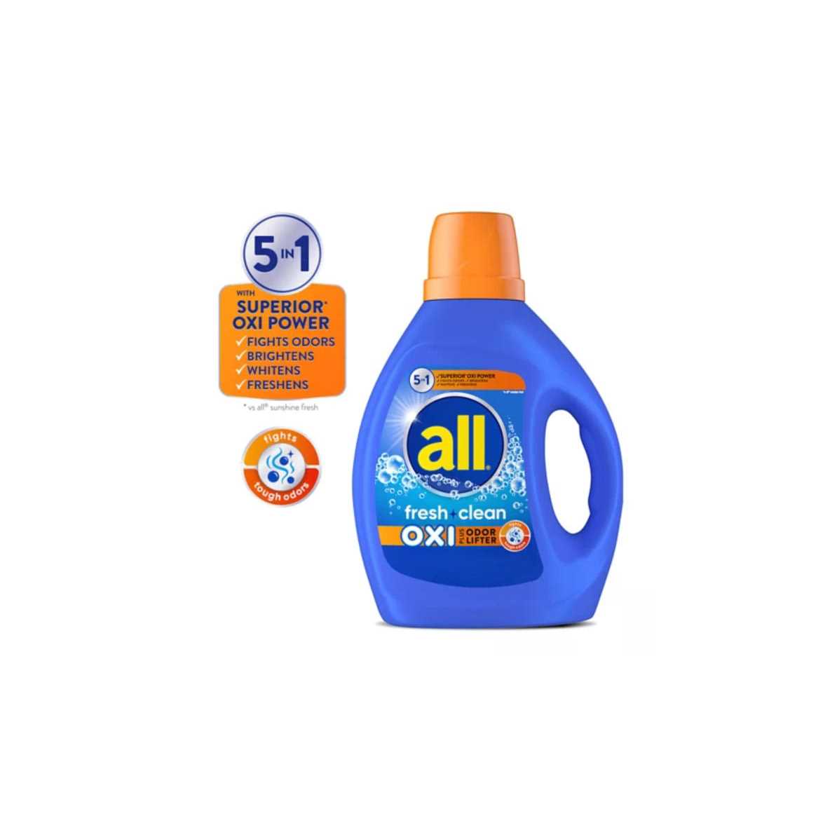 All Fresh Clean Oxi Plus Odor Lifter Liquid Laundry Detergent - Image 3