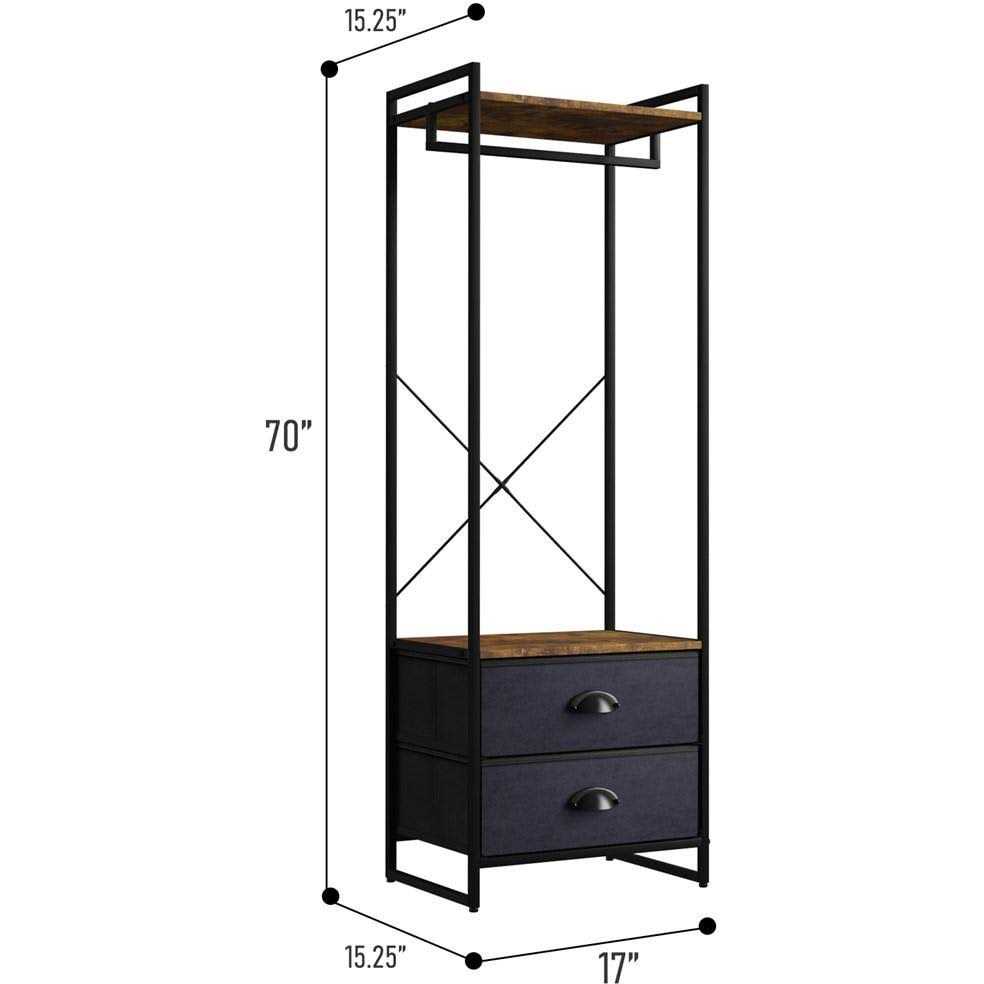 Sorbus Clothing Rack with Drawers - Image 3