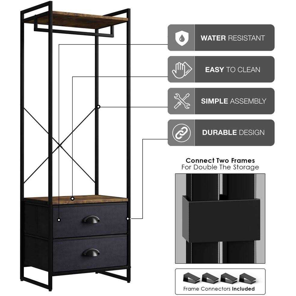 Sorbus Clothing Rack with Drawers - Image 4