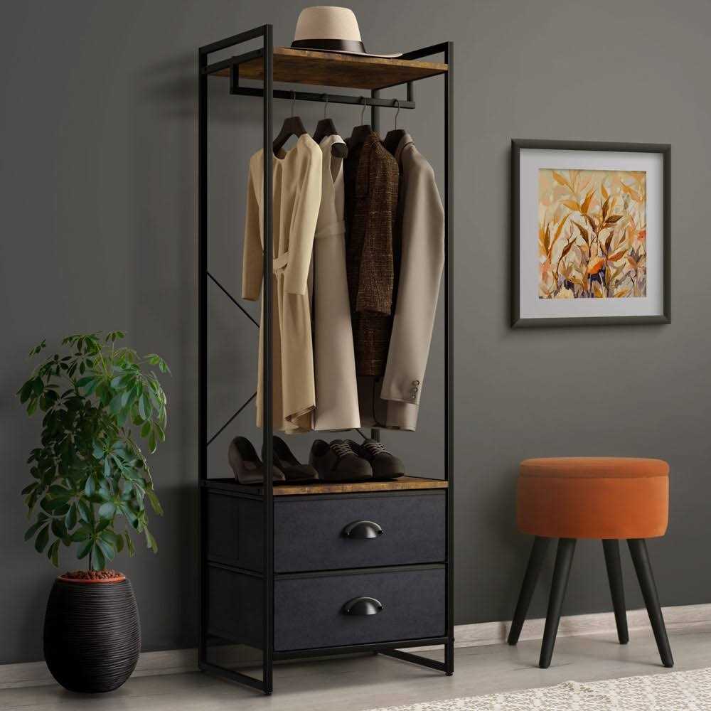 Sorbus Clothing Rack with Drawers - Image 5