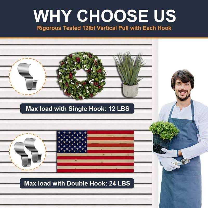 Booda Brand Siding Hooks Heavy Duty Stainless Steel Vinyl Siding Hangers - Image 3