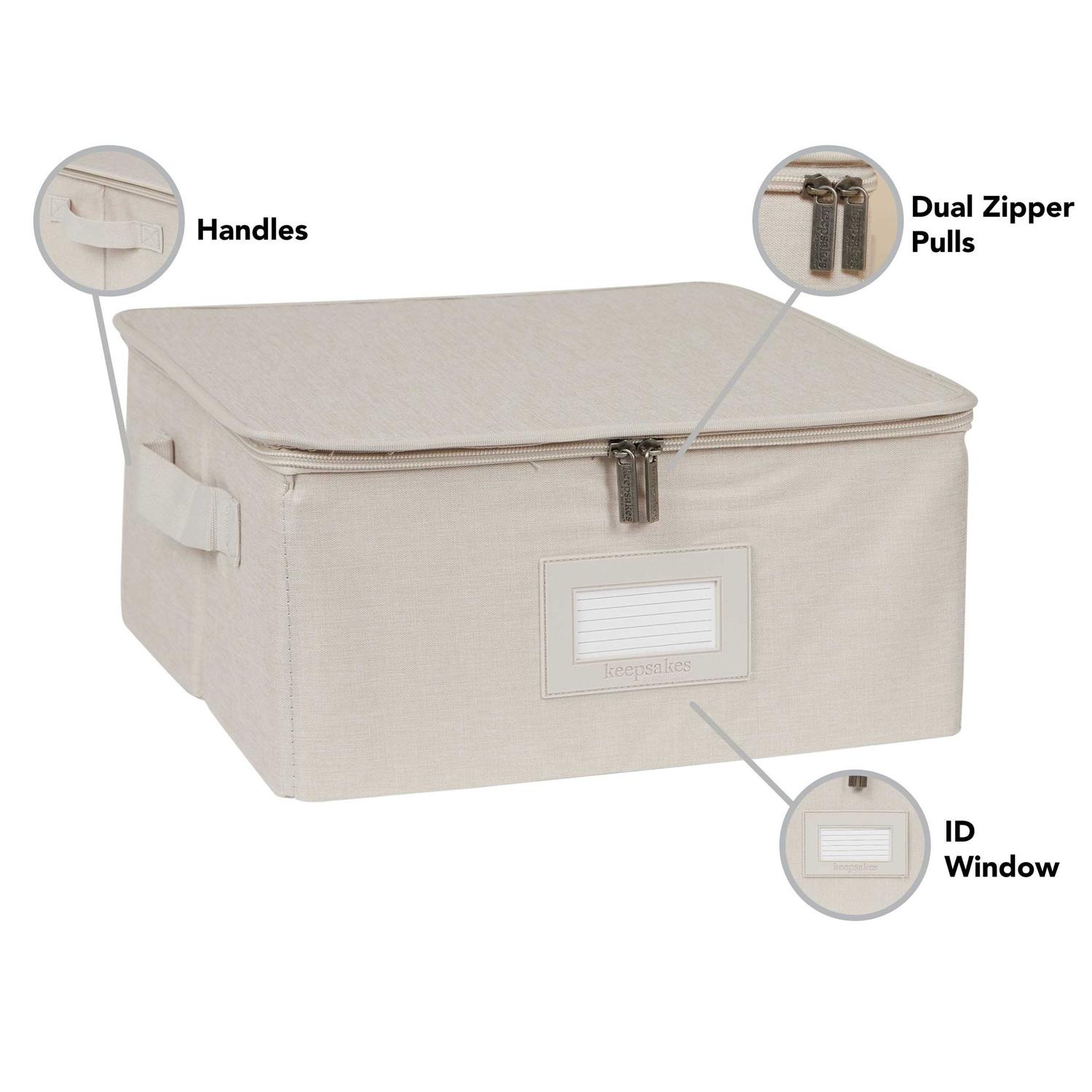 Covermates Keepsakes Zip-Top Storage Box Heavy Duty Polyester Reinforced Handles - Image 3