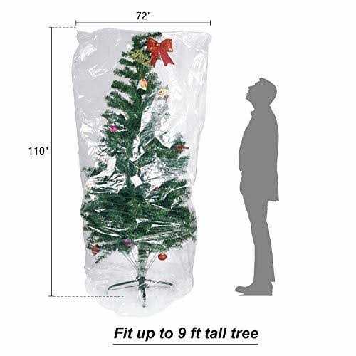Tuparka 9ft Christmas Tree Poly Storage Bag Large Furniture Cover 110 X 72 Wit - Image 4