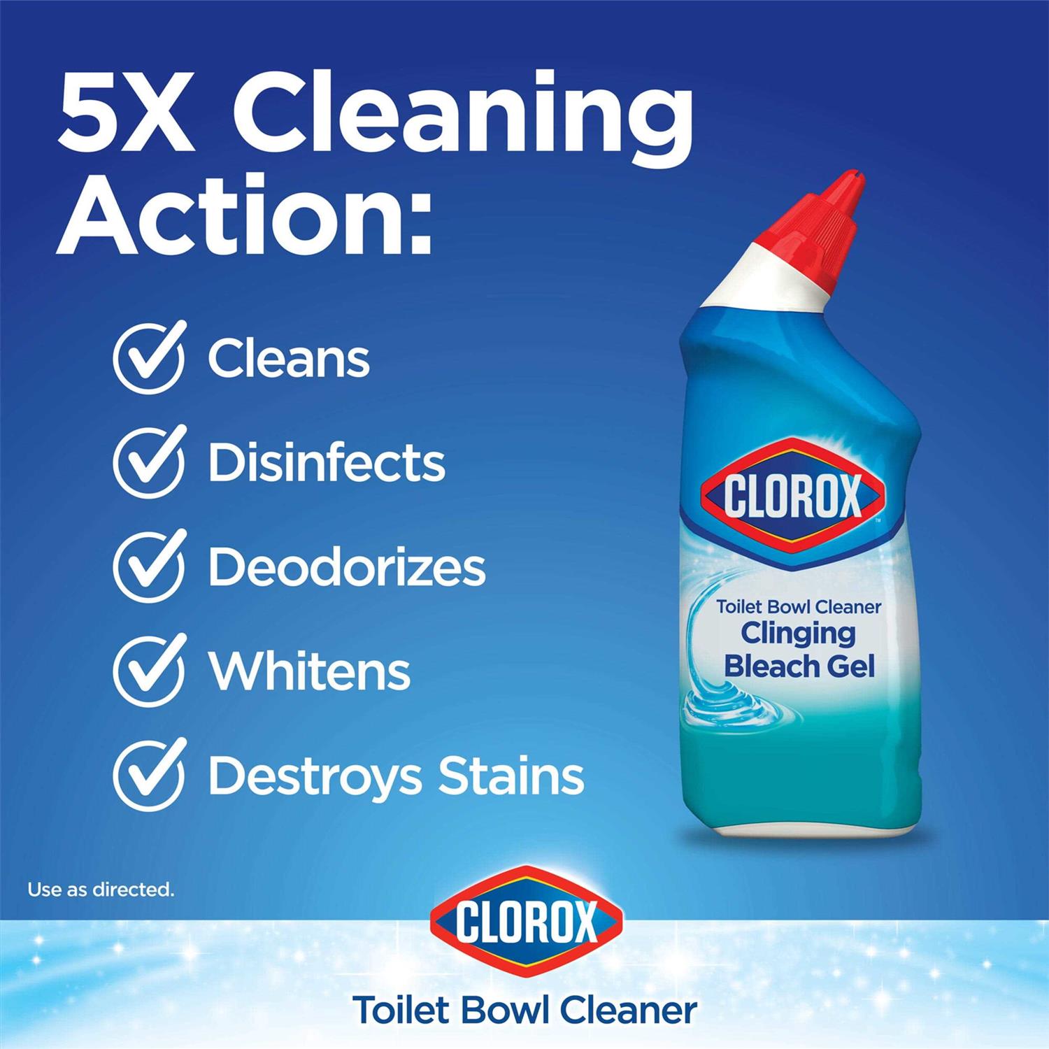 Clorox Toilet Bowl Cleaner Clinging Bleach Gel - Image 5