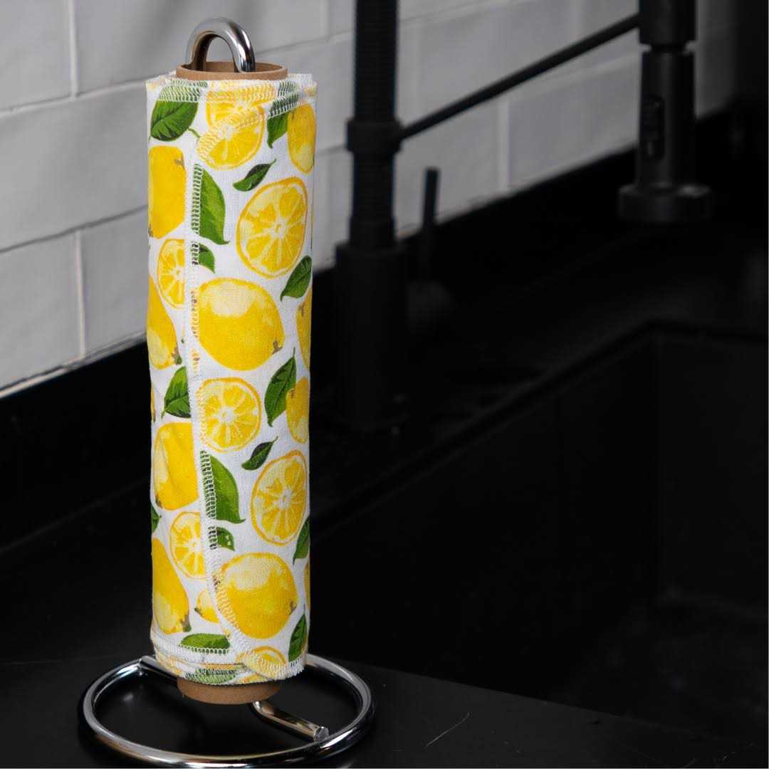 The Useless Brand Reusable Paper Towels Roll Washable Cotton Flannel Towels w/Cardboard Roll - Image 4