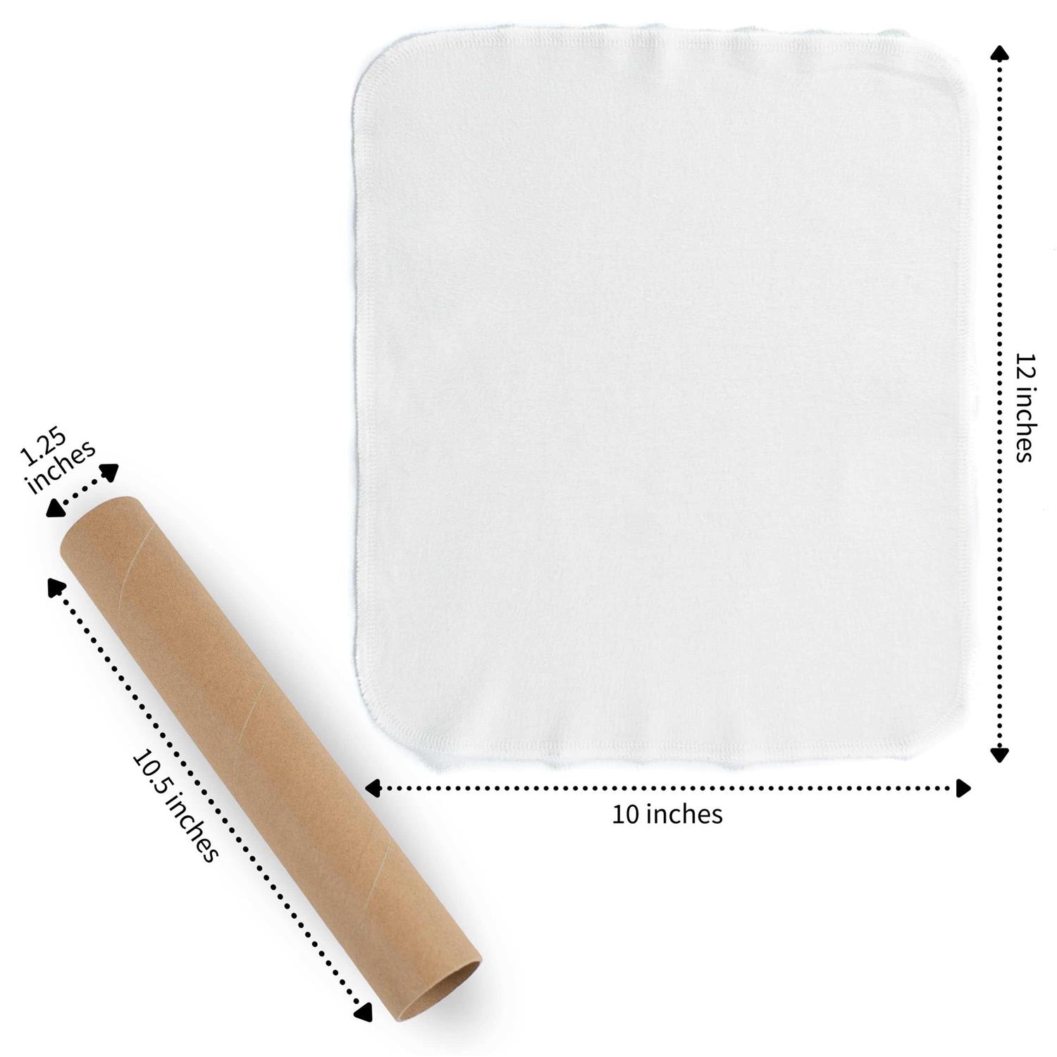 The Useless Brand Reusable Paper Towels Roll Washable Cotton Flannel Towels w/Cardboard Roll - Image 3