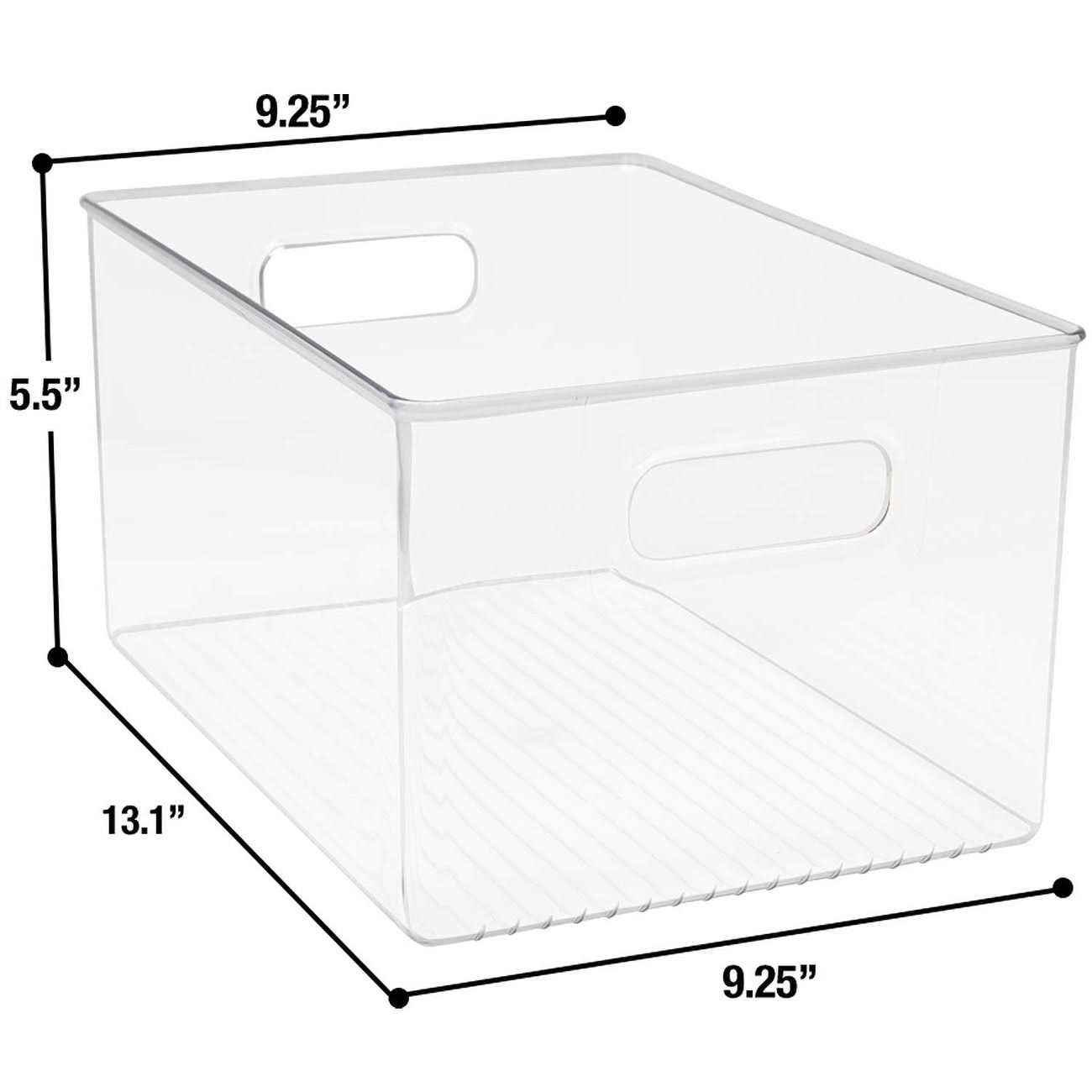 Sorbus Clear Plastic Storage Organizing Bins - Image 3