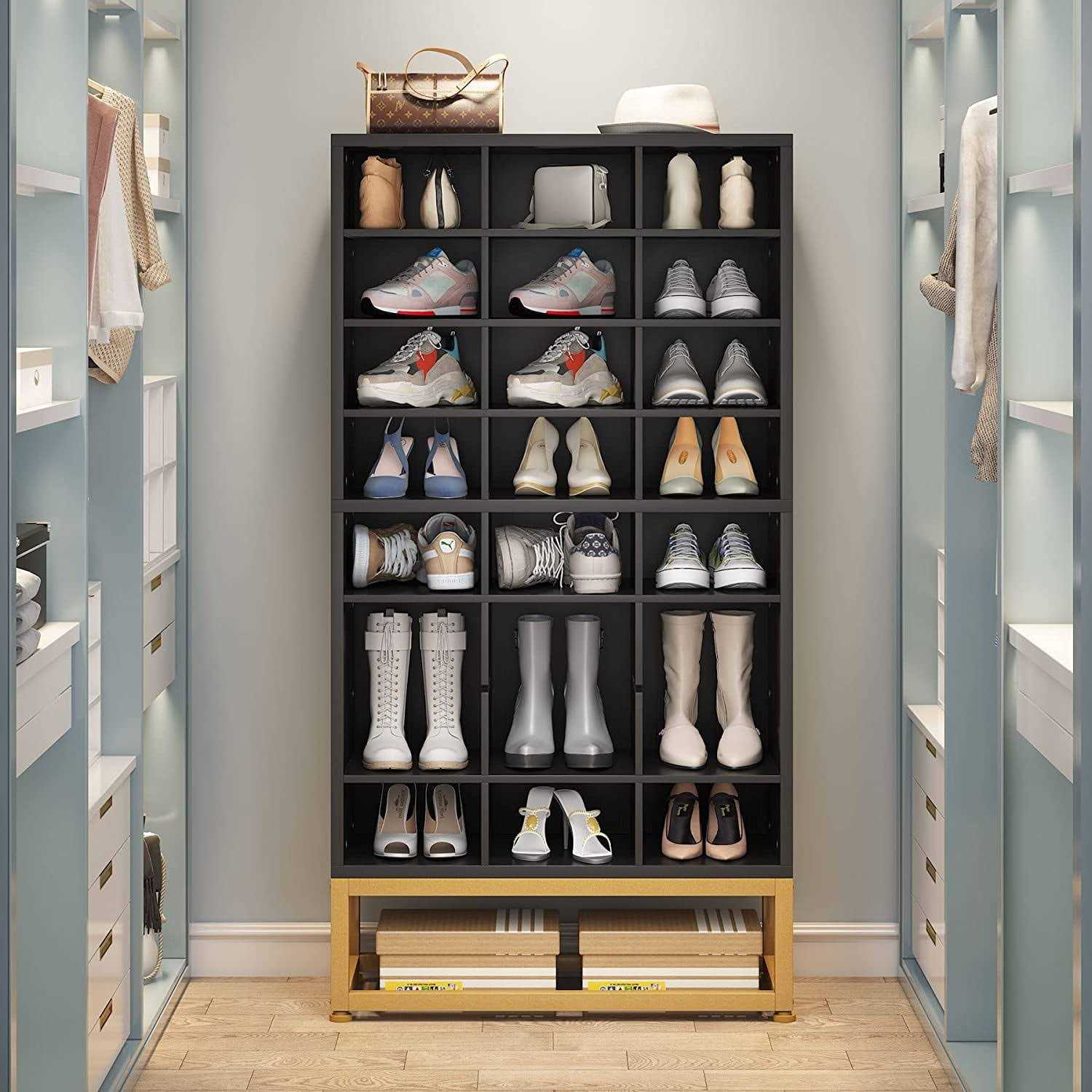 Tribesigns Shoe Storage Cabinet Freestanding Shoe Storage Organizer with 24 Cubbies - Image 5