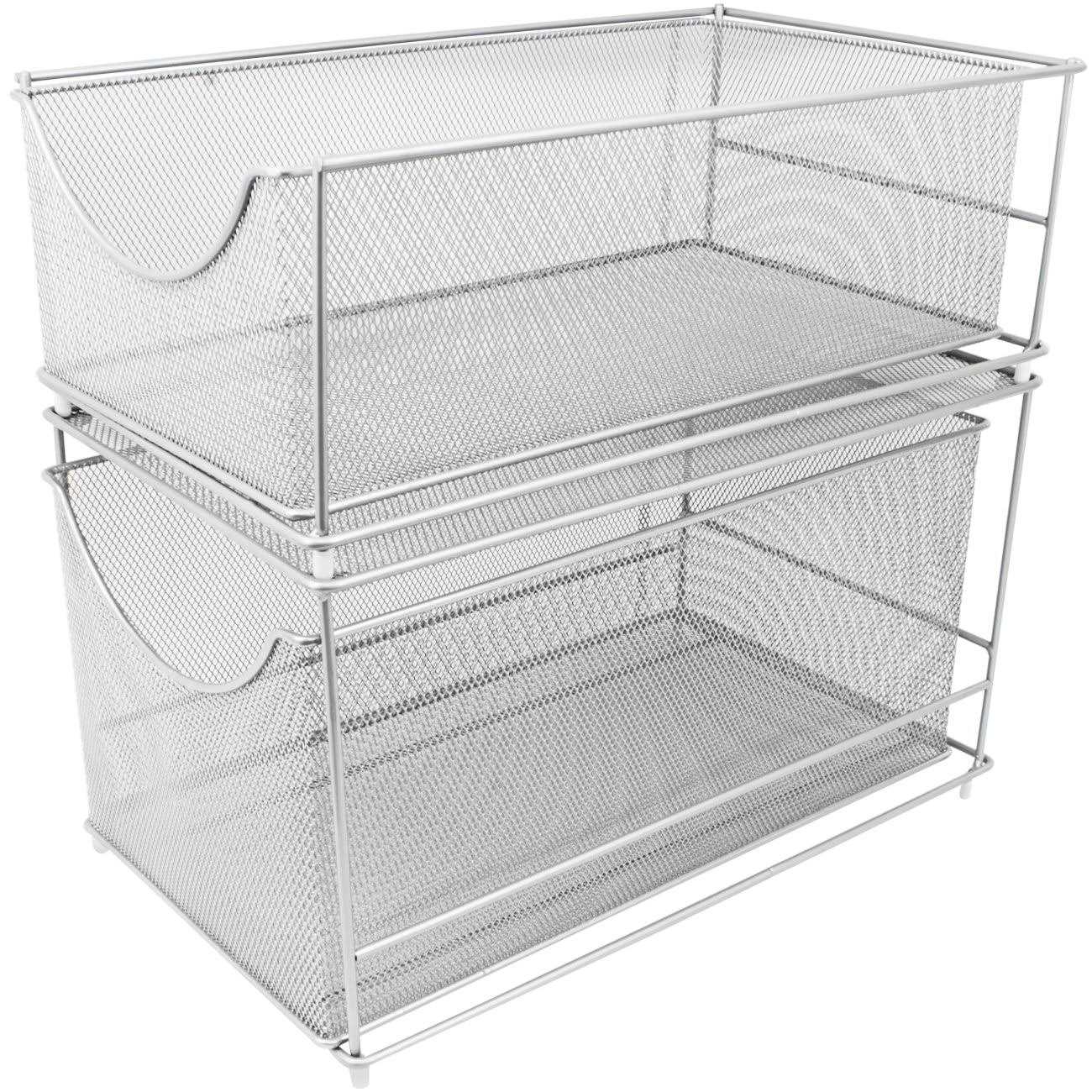 Sorbus 2 Tier Pull Out Cabinet Organizer - Image 4