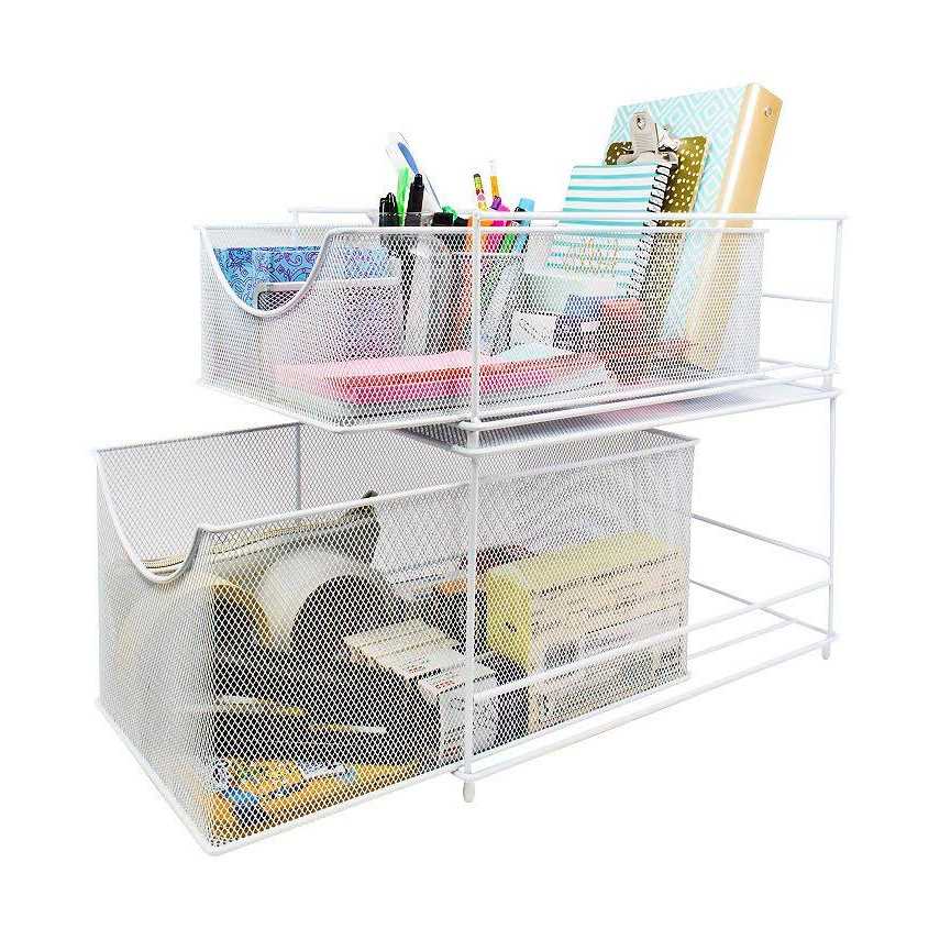 Sorbus 2 Tier Pull Out Cabinet Organizer - Image 3