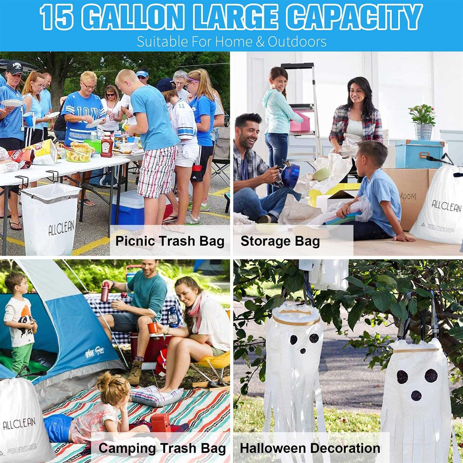 Trash Bags 15 Gallon Tall Kitchen - Image 3
