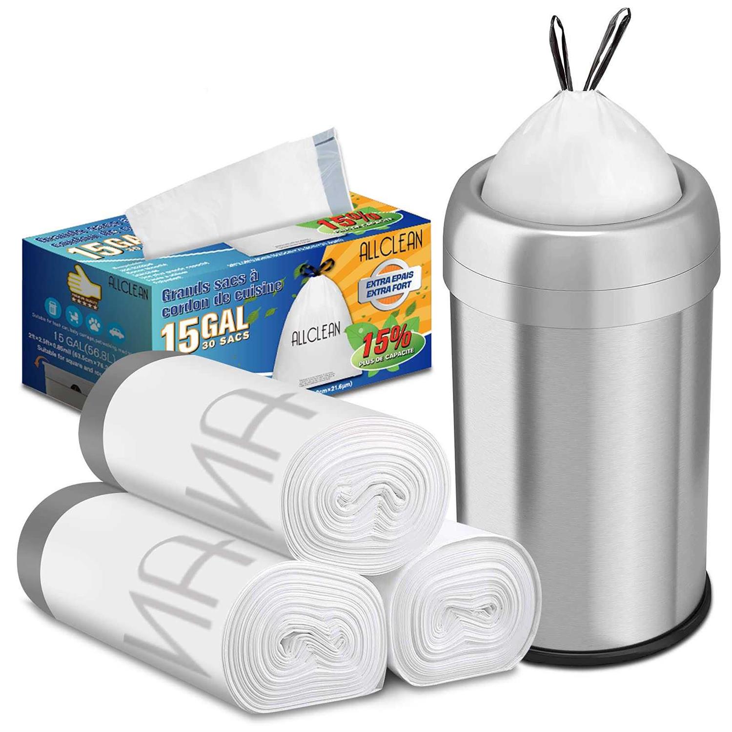 Trash Bags 15 Gallon Tall Kitchen - Image 5