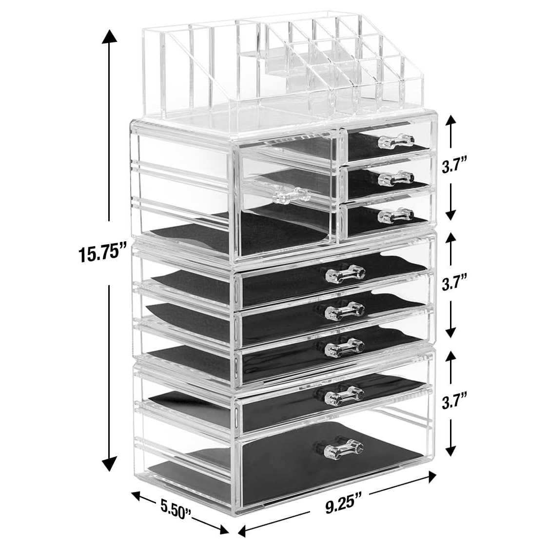 Sorbus Makeup and Jewelry Storage Case Display Organizer - Image 3
