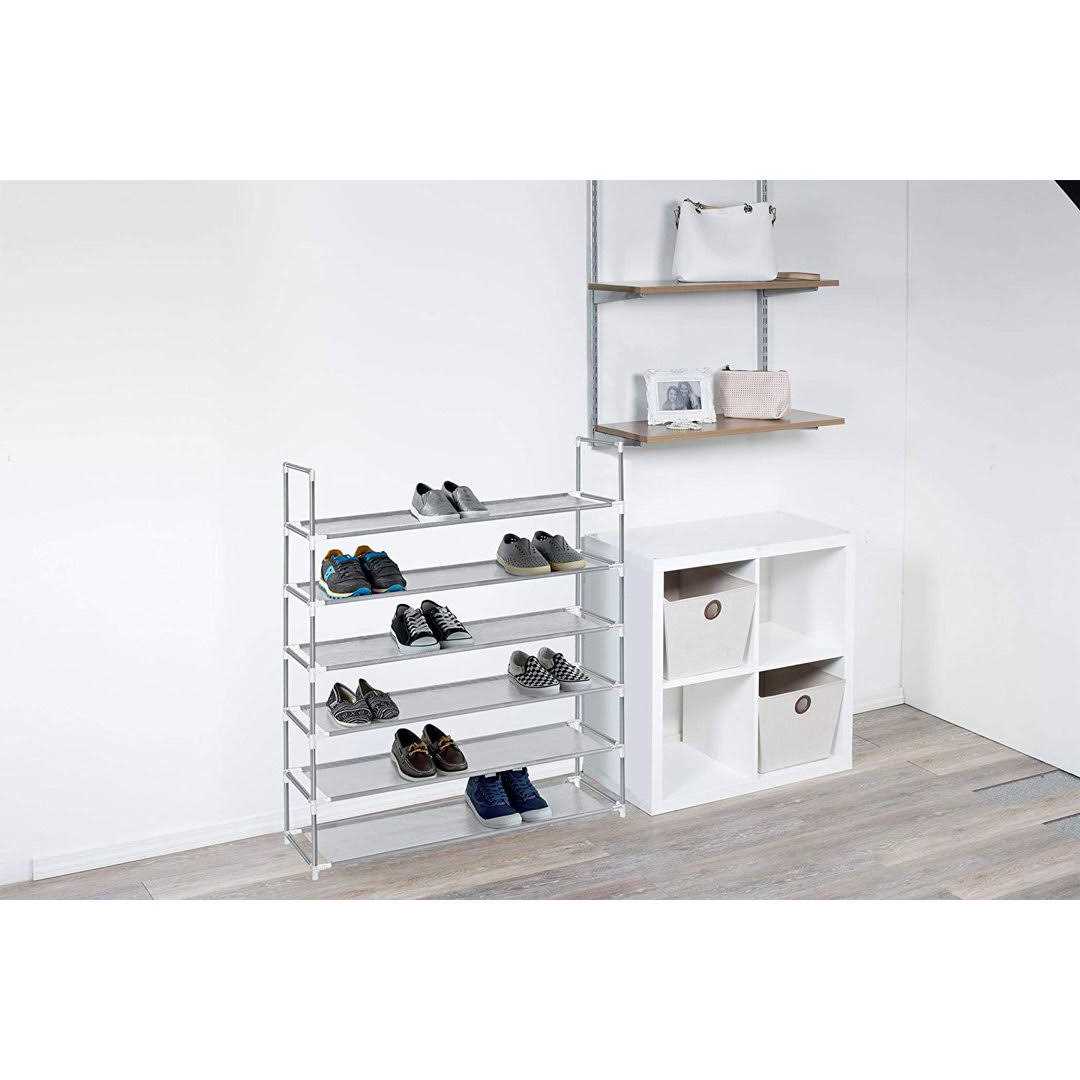 Space Saving 30 Stackable Shoe Rack Zipcode Design Finish - Image 3