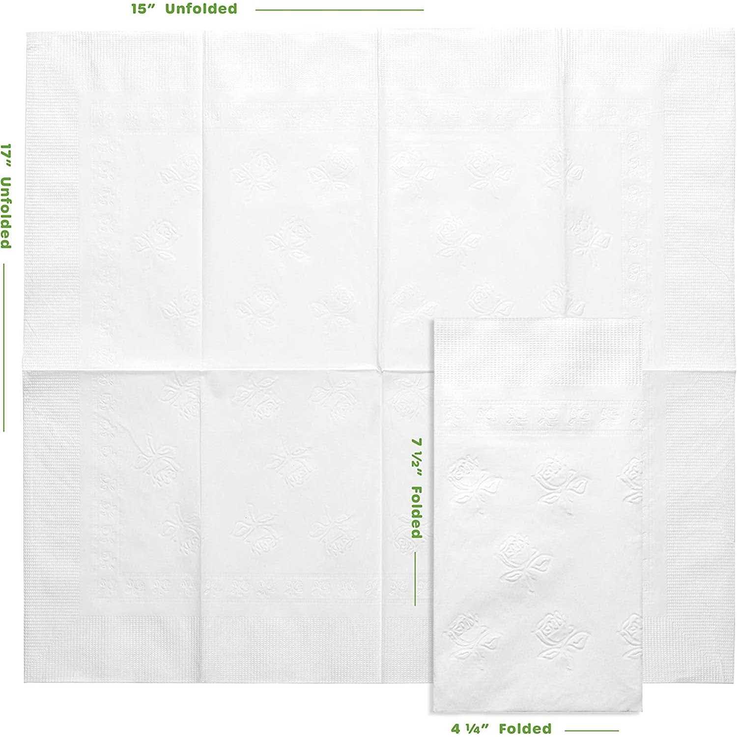 Comfy Package Paper Dinner Napkins Disposable 2-ply White Party Napkins - Image 3
