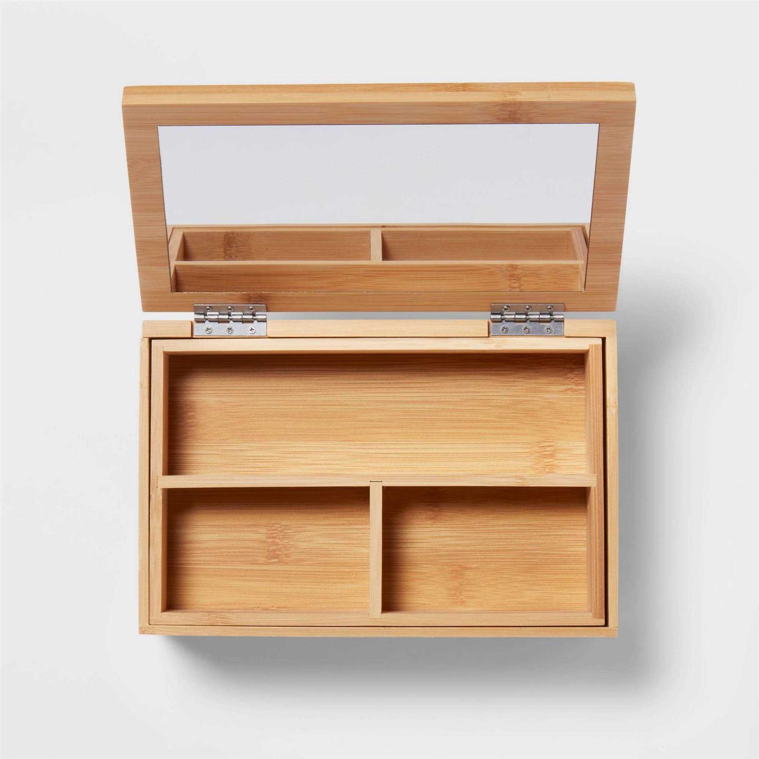 Brightroom 9 x 6 Rectangular Countertop Organizer with Mirror - Image 4