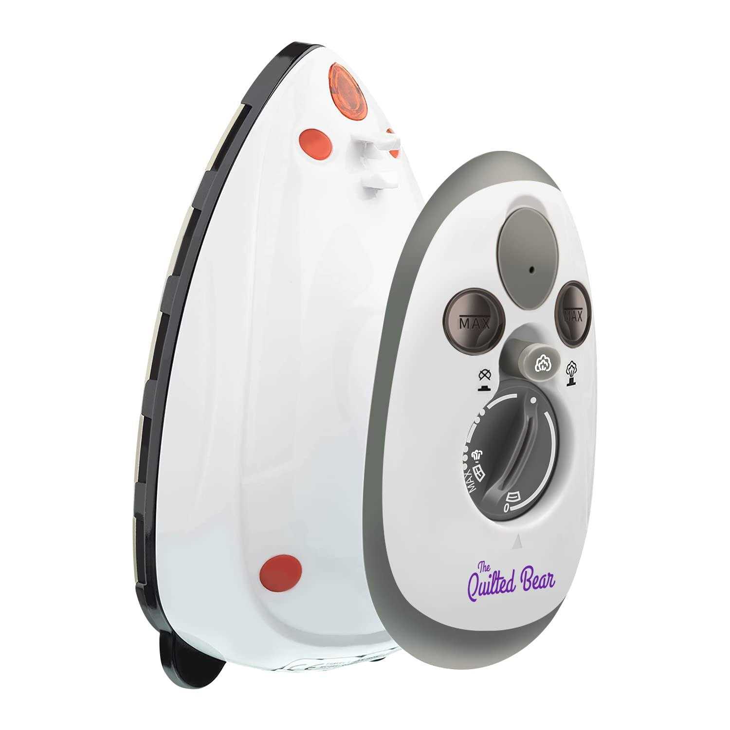 The Quilted Bear Mini Iron Lightweight Mini Steam Iron with Ceramic Sole Base Plate & Temperature Gauge For Use As A Craft Iron or Travel Iron - Image 3