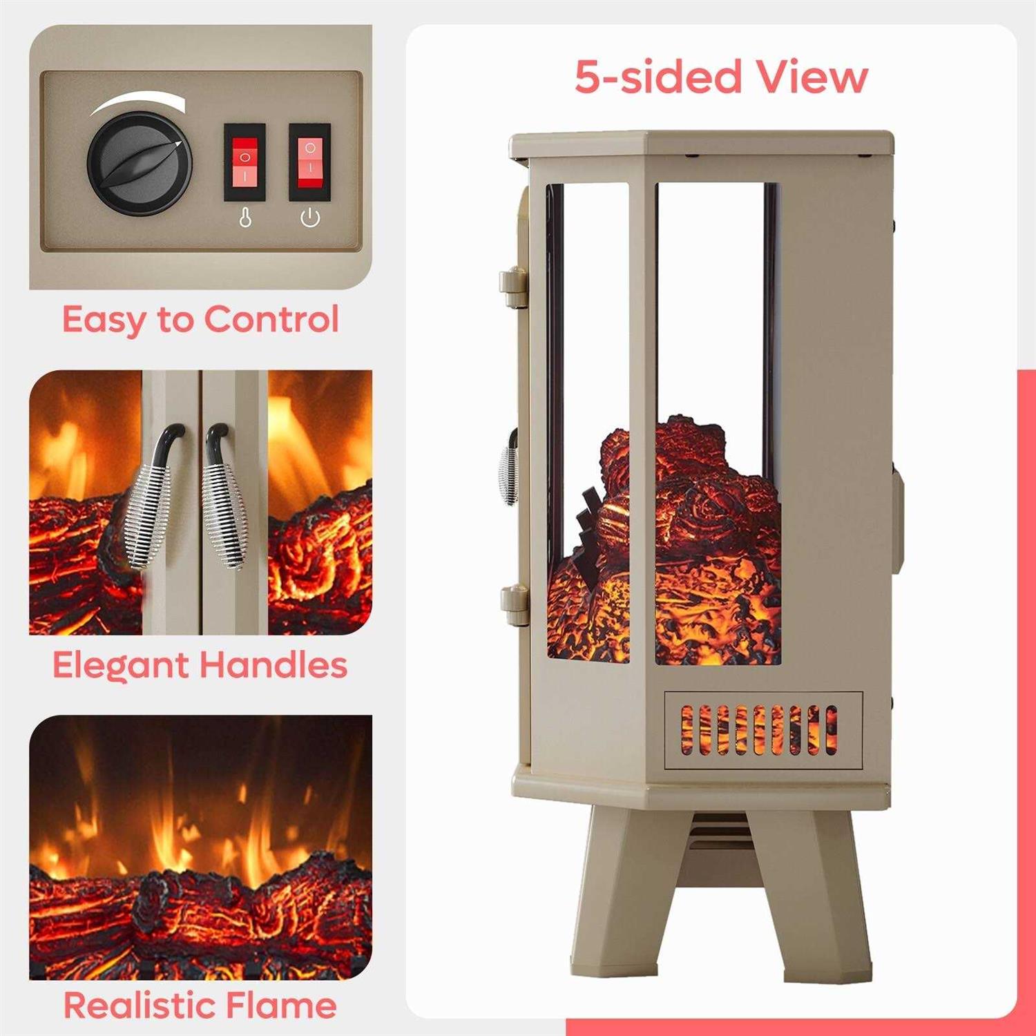 HearthPro 25 Electric Fireplace Stove Heater with Thermostatic - Image 4