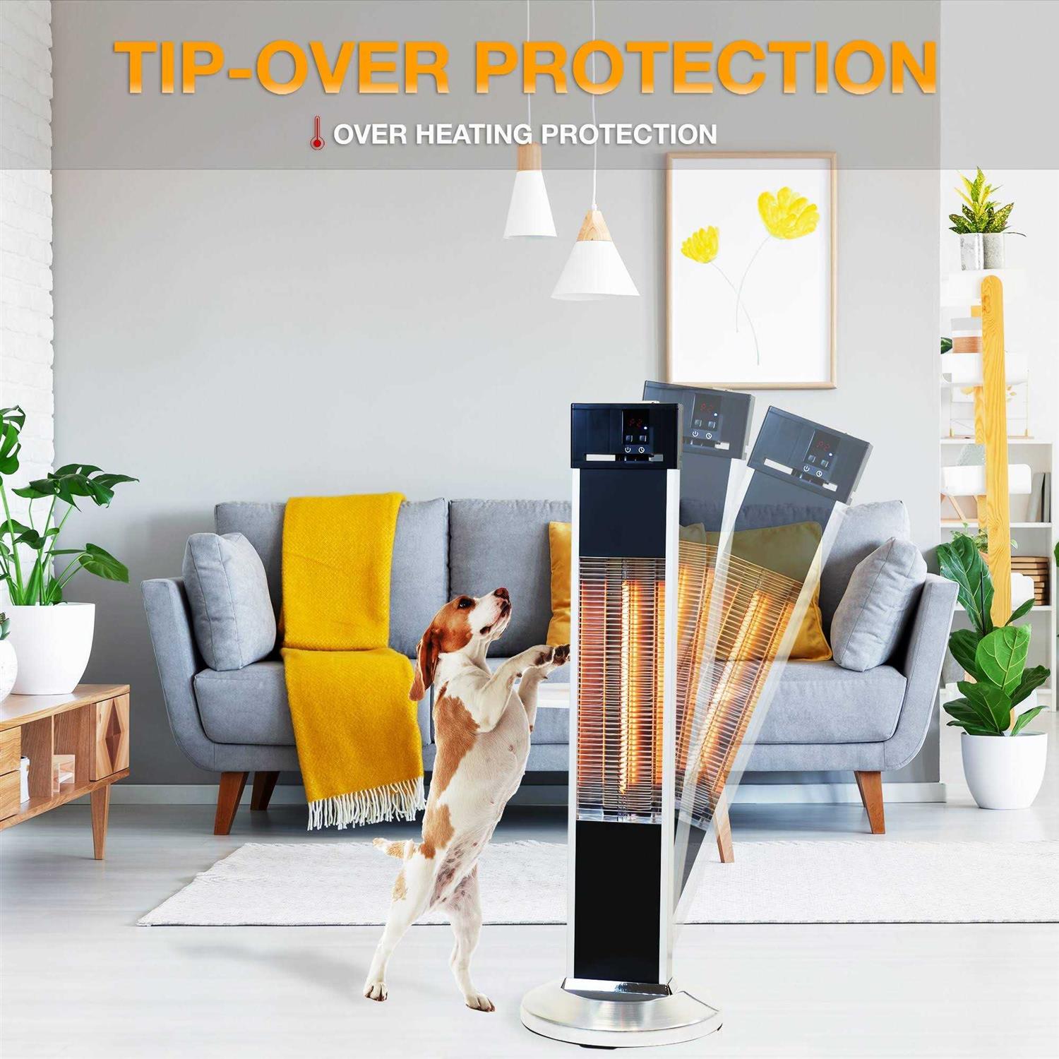 Sun-Ray 5100-BTU 120-Volt Stainless Steel Carbon Fiber Electric Patio Heater 1L1016 - Image 3