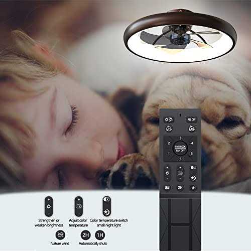 CIKASS Ceiling Fan with Lights Dimmable LED Reversible Blades Timing - Image 4